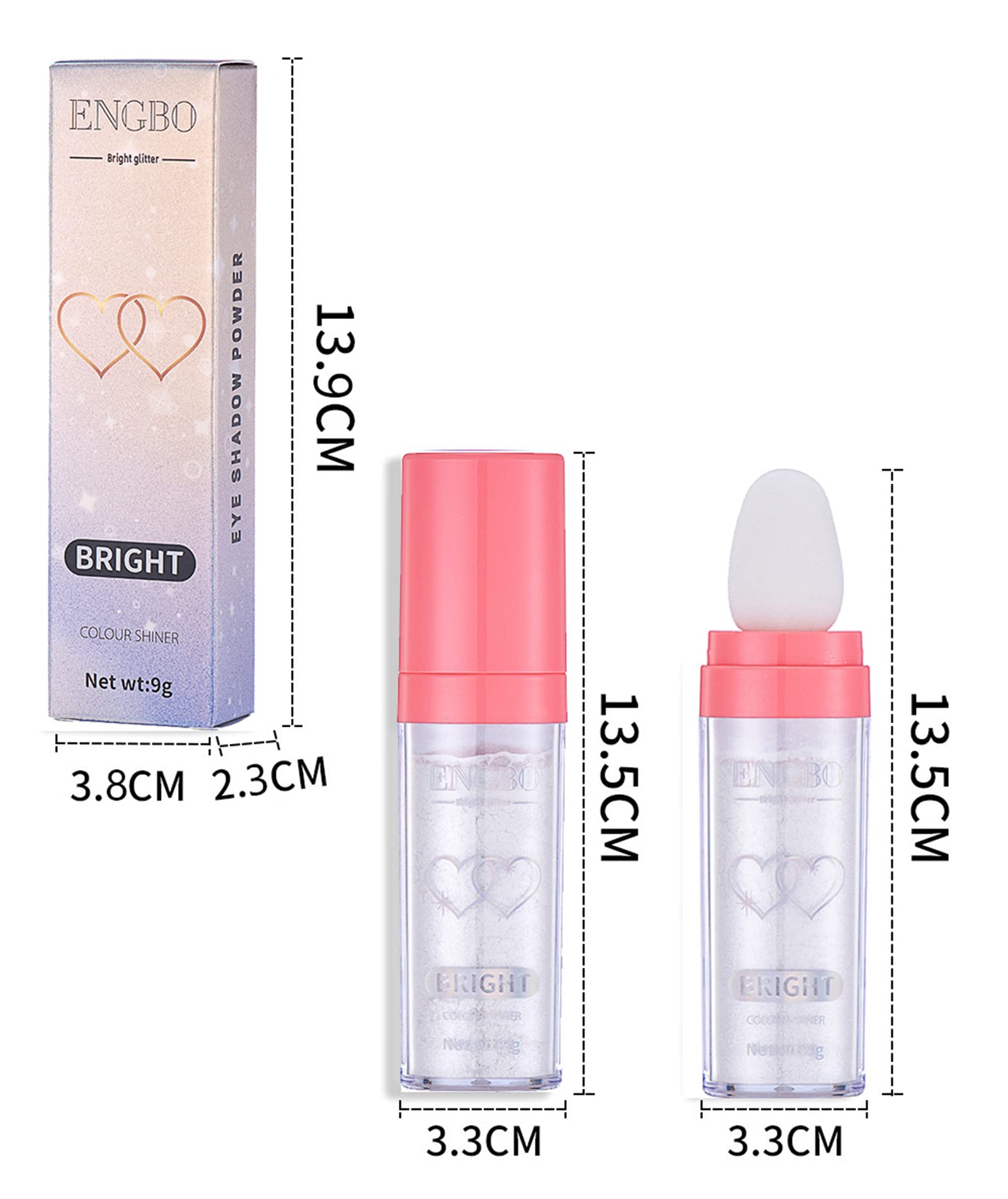 BeauFairy Highlighter Powder Stick - 5 Color Shimmer Glitter Powder for Face, Eyes, Lips & Body | Vegan & Cruelty-Free Makeup | Perfect for Parties, Photos & Night Out Glow