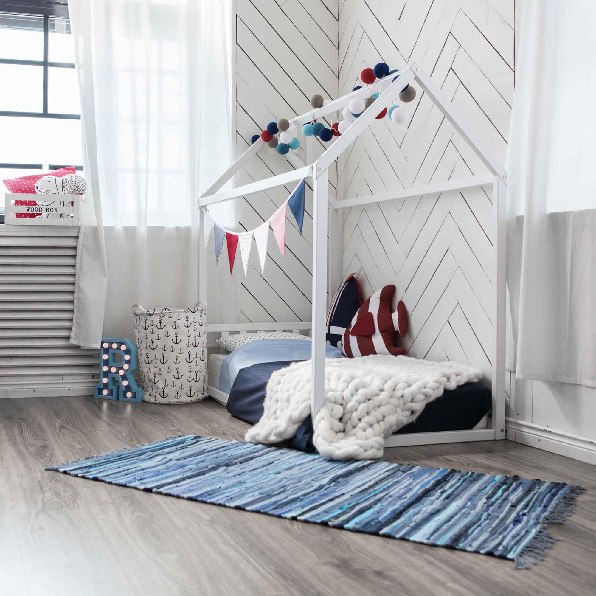 Montessori Toddler House Bed Frame - US Twin Size for Kids Nursery