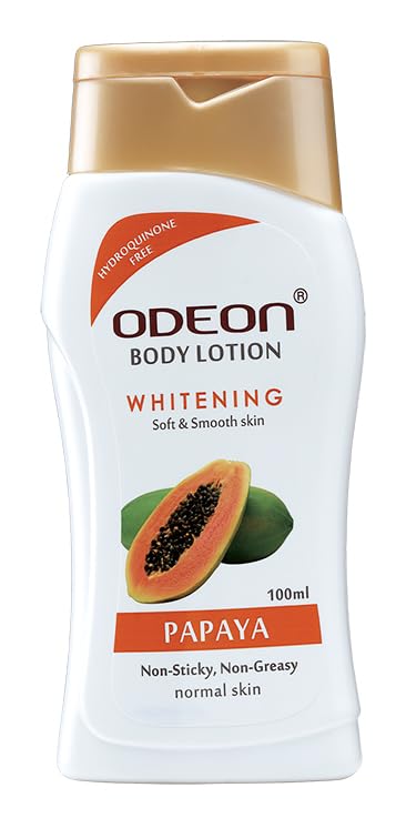 ODEON Whitening Papaya Body Lotion 100ml - Natural Skin Brightening Moisturizer for Even Tone & Hydration | Perfect for Daily Use & Post-Sun Care