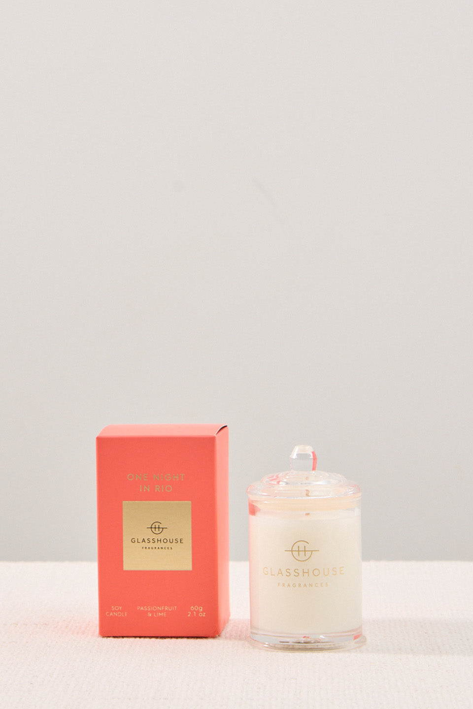 60g Triple Scented One Night In Rio Scented Candle - Tropical Coconut, Mango & Passion Fruit Aroma for Home Relaxation, Spa & Romantic Ambience