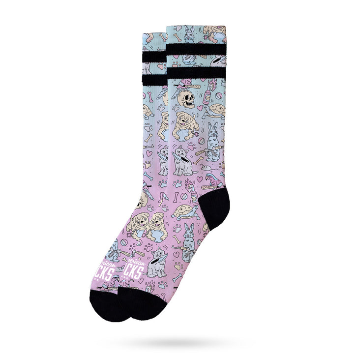 American Socks Signature Pet Revolution Mid High Socks - Comfortable Cotton Crew Socks for Men & Women - Perfect for Casual Wear, Sports & Outdoor Activities