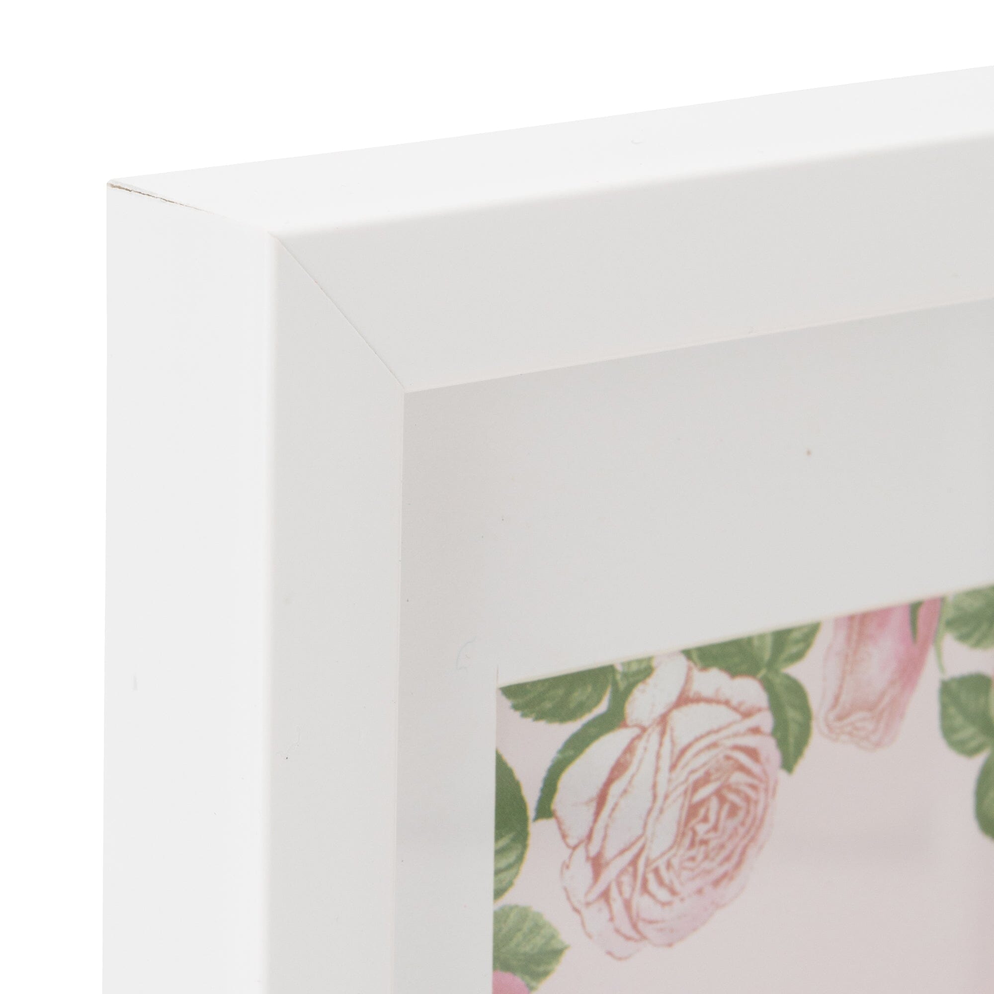 Pink Floral Photo Frame with Built-in Clock - Perfect for Home Decor, Bedroom, Living Room & Gift Ideas