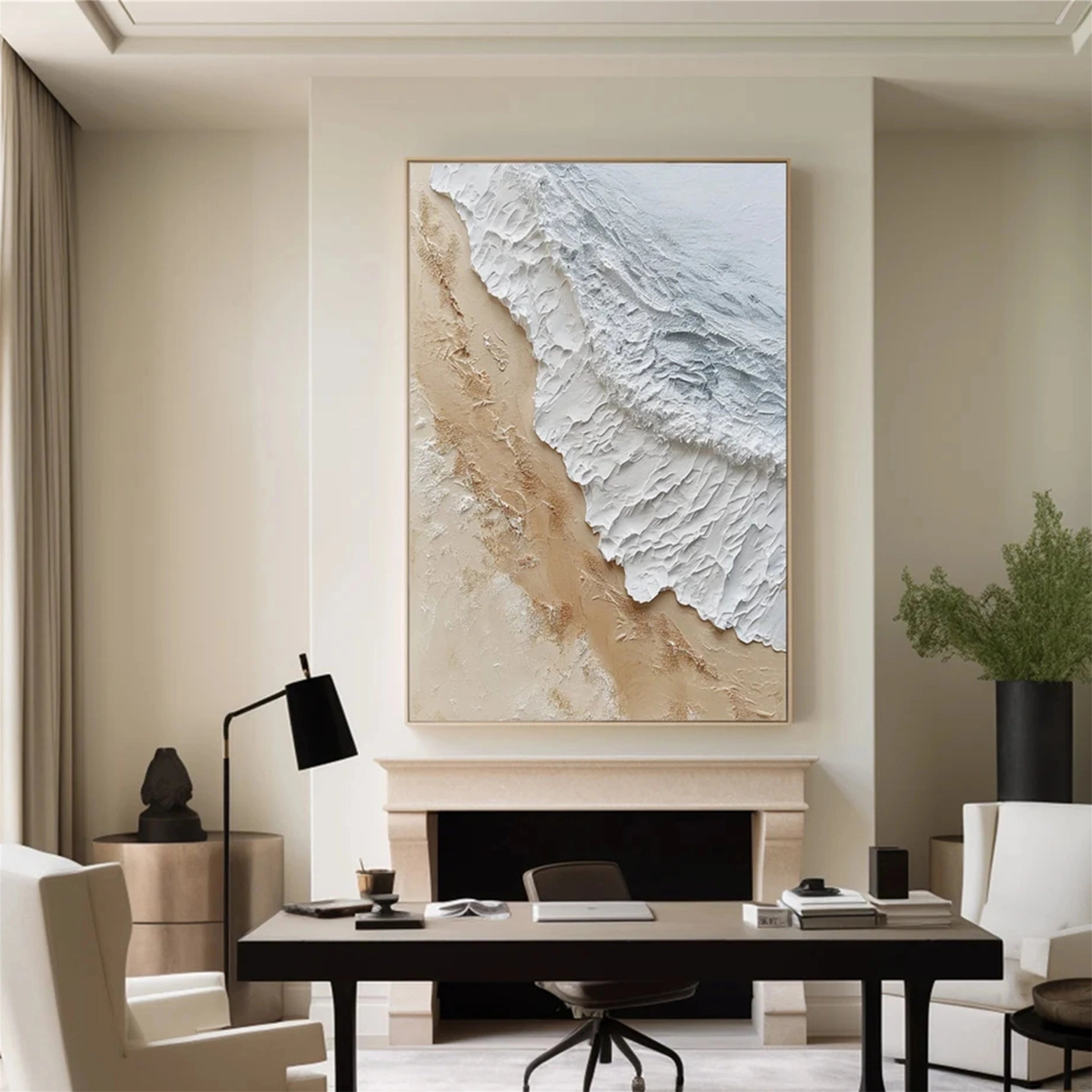Ocean and Sky Painting #OS 084 - Handmade Canvas Wall Art for Home Decor, Office, Living Room & Bedroom