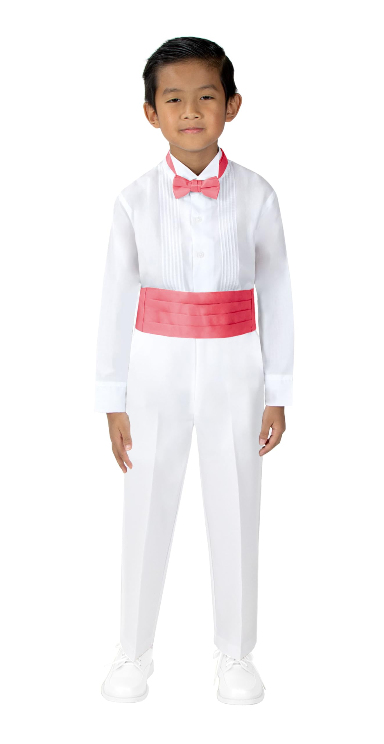 Classic Boys' White Spring Notion Tuxedo with Tail - Perfect for Weddings, Prom, and Formal Events