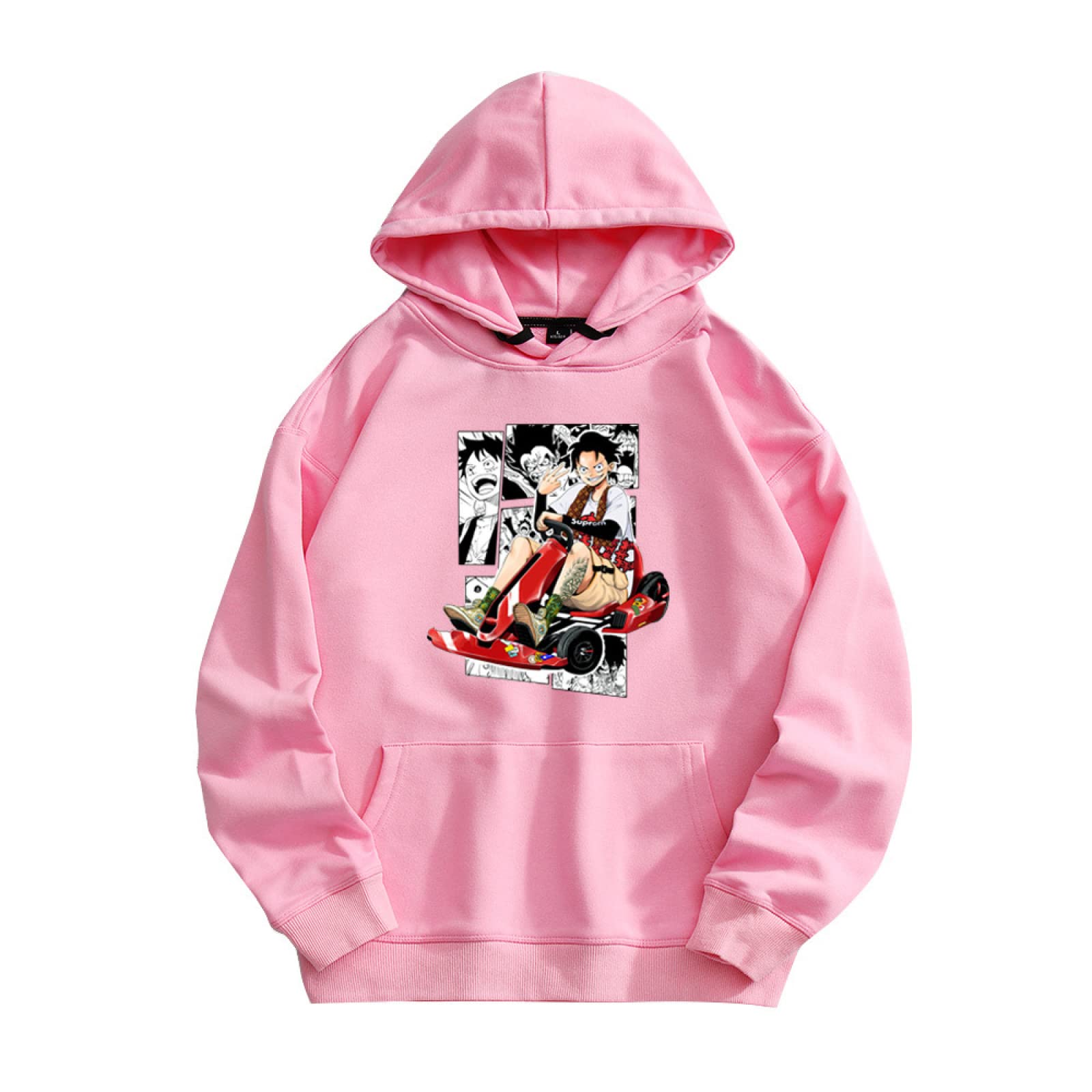 One Piece Luffy Cosplay Hoodie - Anime Sweatshirt & Pullover for Men & Women | Perfect for Halloween, Conventions & Anime Fans