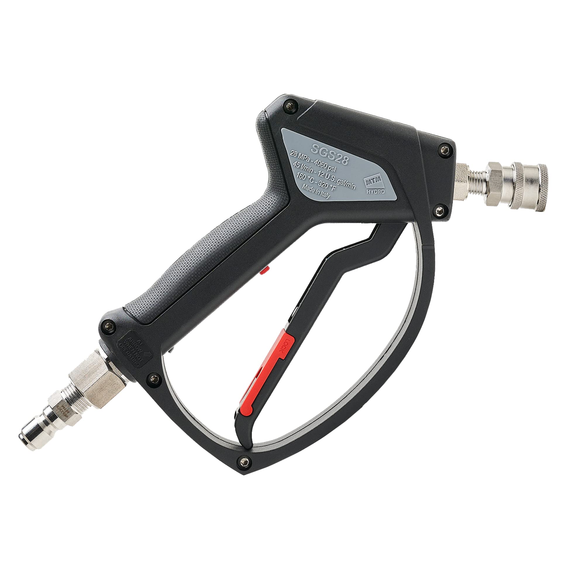 MTM Hydro SGS28 High Pressure Washer Gun 4000 PSI - Swivel Car Wash Sprayer with Stainless Steel QC Fittings - Power Washer Attachment for Boat, Roof, Driveway, Patio & Auto Detailing - Perfect for Home & Commercial Cleaning