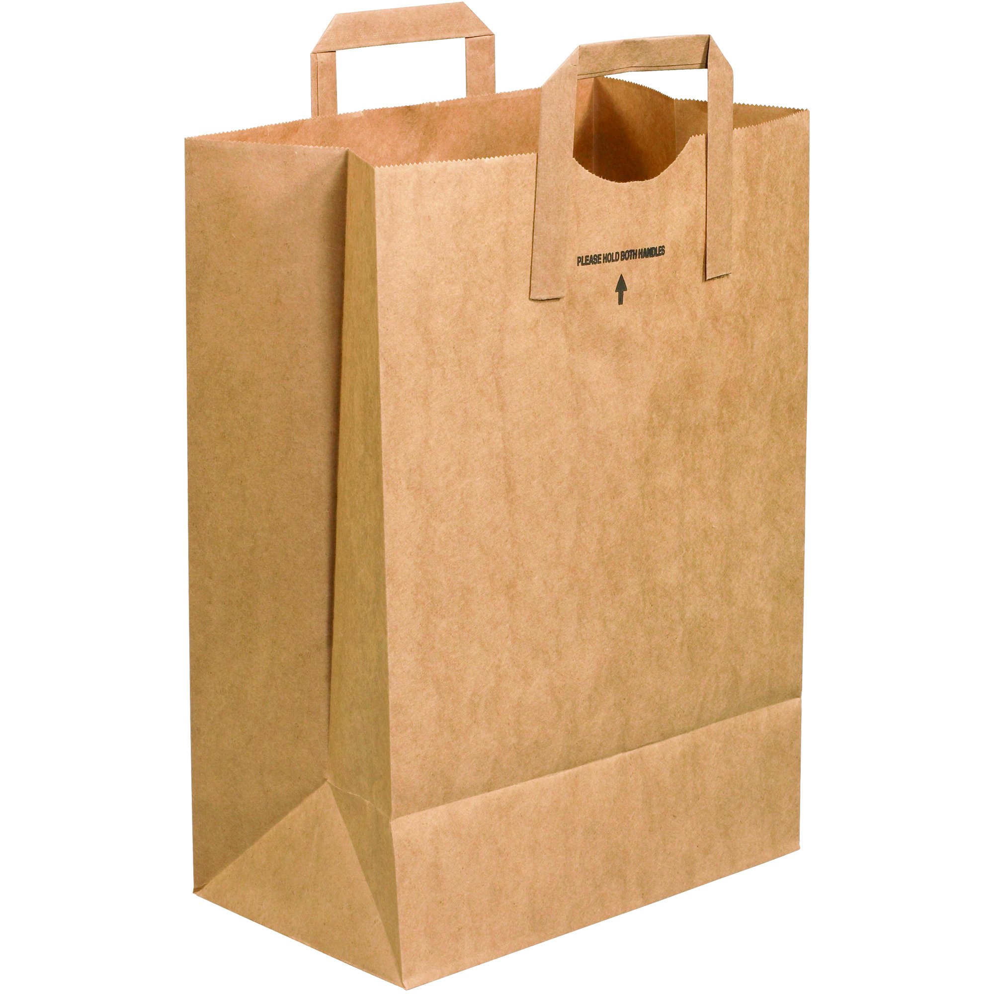 Tape Logic 300-Pack Kraft Grocery Bags with Flat Handles, 12