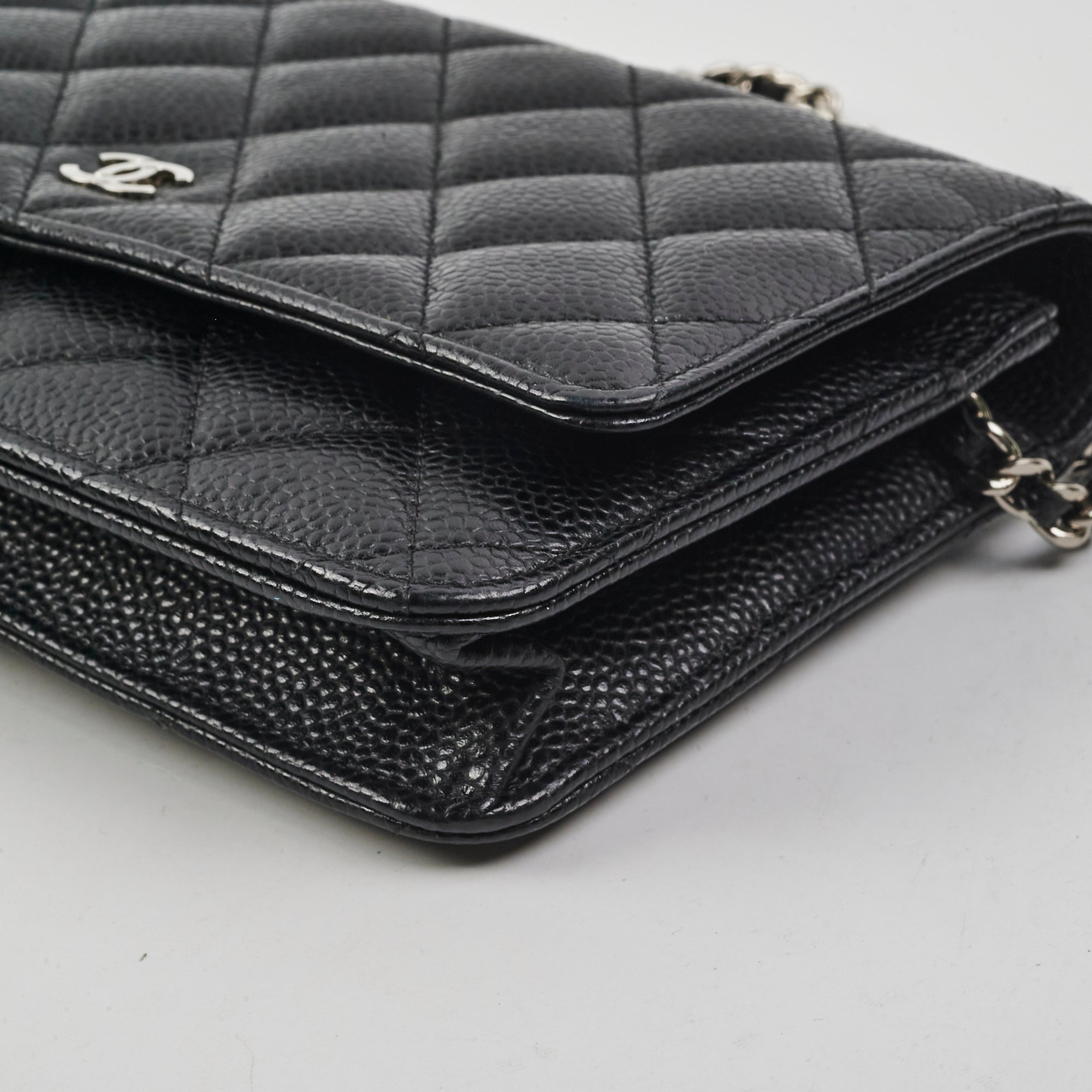 Chanel Caviar Leather Wallet On Chain WOC - Black Crossbody Bag for Women | Luxury Designer Handbag for Everyday Use & Evening Events
