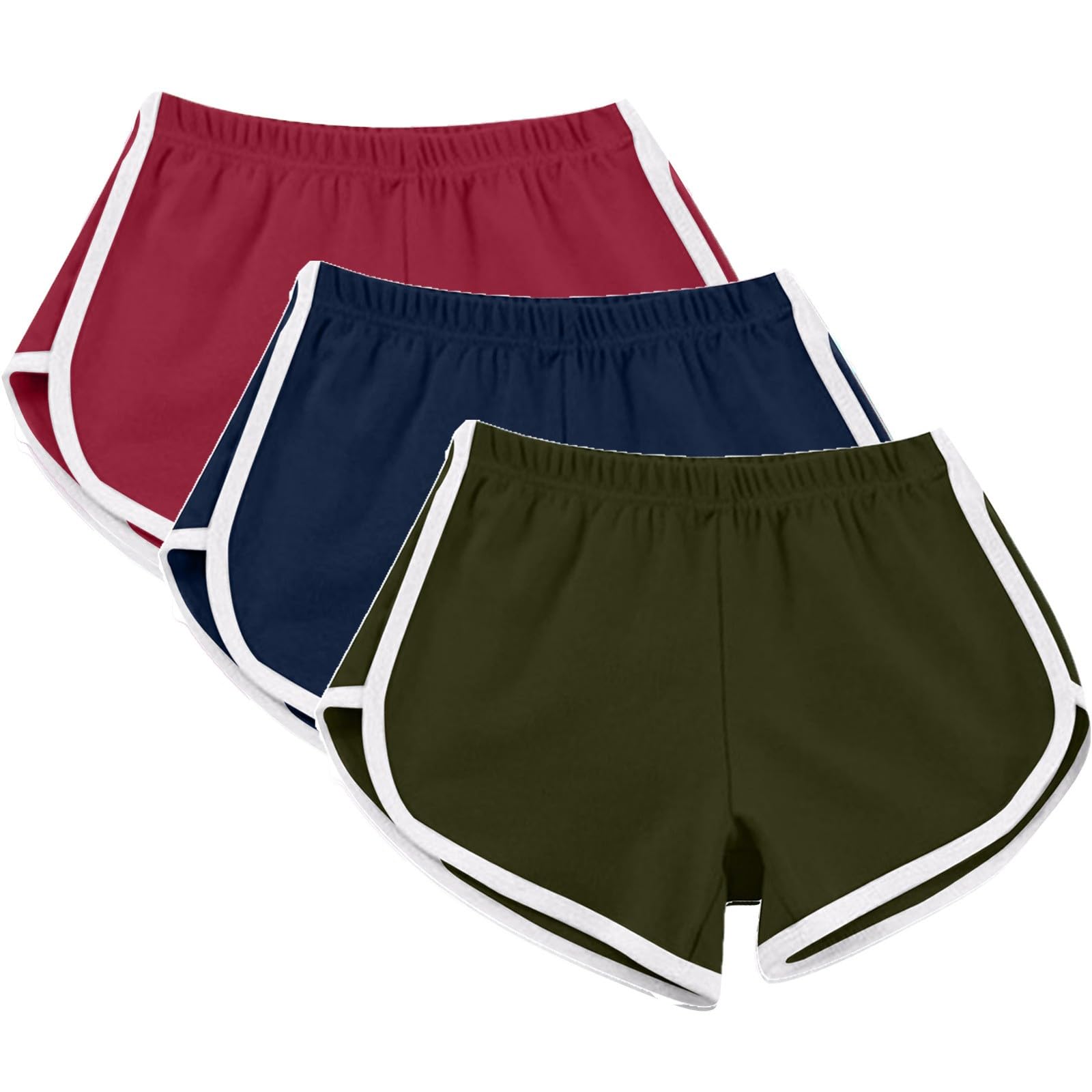 Women's 3PC Yoga Shorts - Athletic Running Gym Wear for Summer Workouts & Lounge