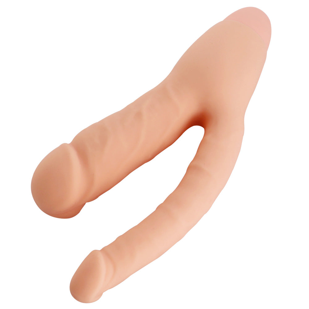 Realistic Double Penetration Vibrator for Women - Powerful G-Spot & Clitoral Stimulation - Waterproof Silicone Adult Toy for Couples Play & Solo Pleasure - Perfect for Romantic Nights & Self-Care Moments