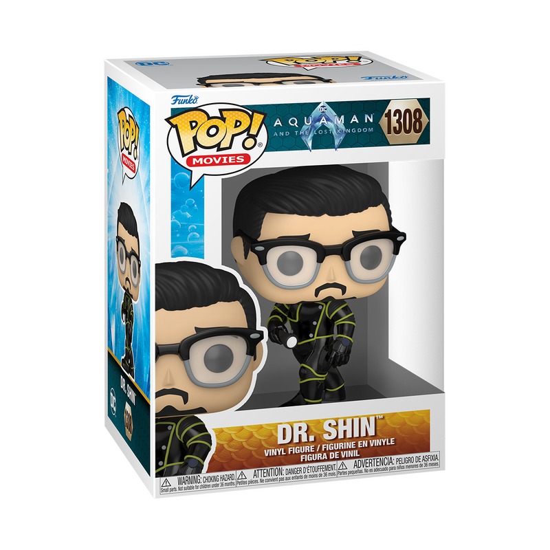 Dr. Shin Funko Pop Aquaman 1308 Collectible Figure with Protector Case - Perfect for DC Comics Fans, Display & Collection Protection