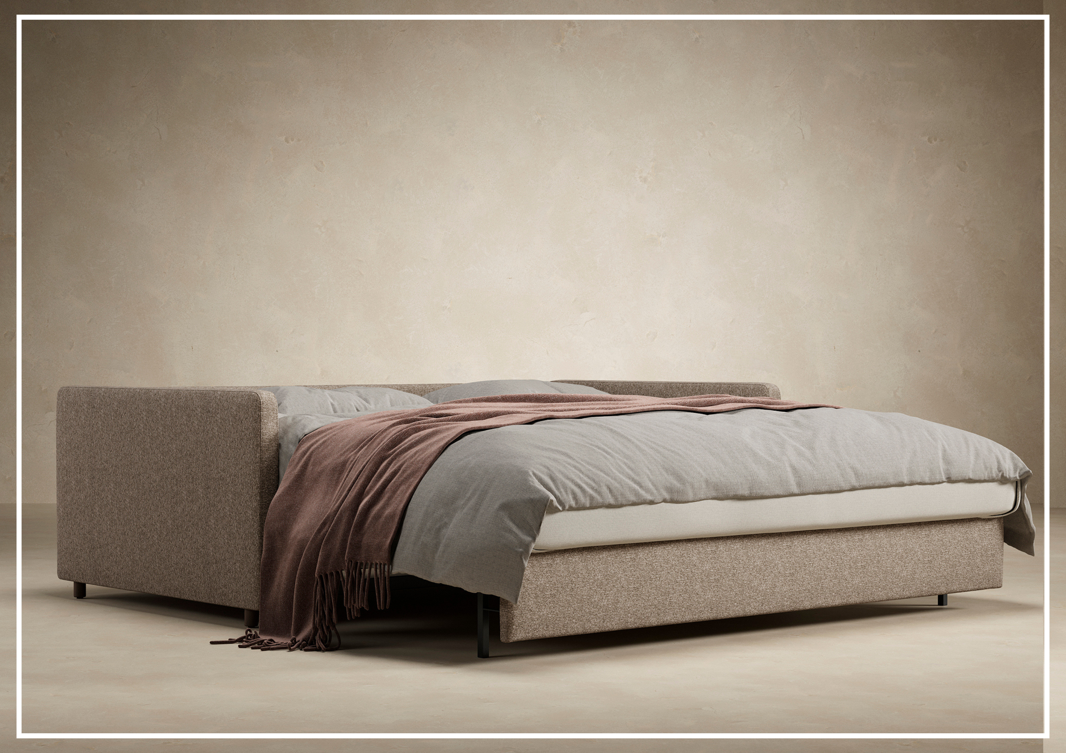 Innovation Living Neah Fabric 2-Seater King Size Sleeper Sofa Bed - Convertible Comfort for Small Spaces & Guest Rooms