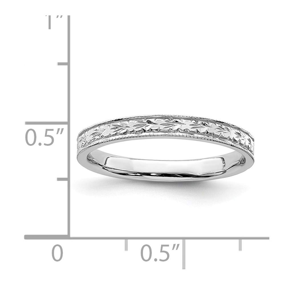 14K White Gold Floral Ring for Women - Elegant Flower Band Jewelry for Engagement, Wedding, Anniversary & Everyday Wear