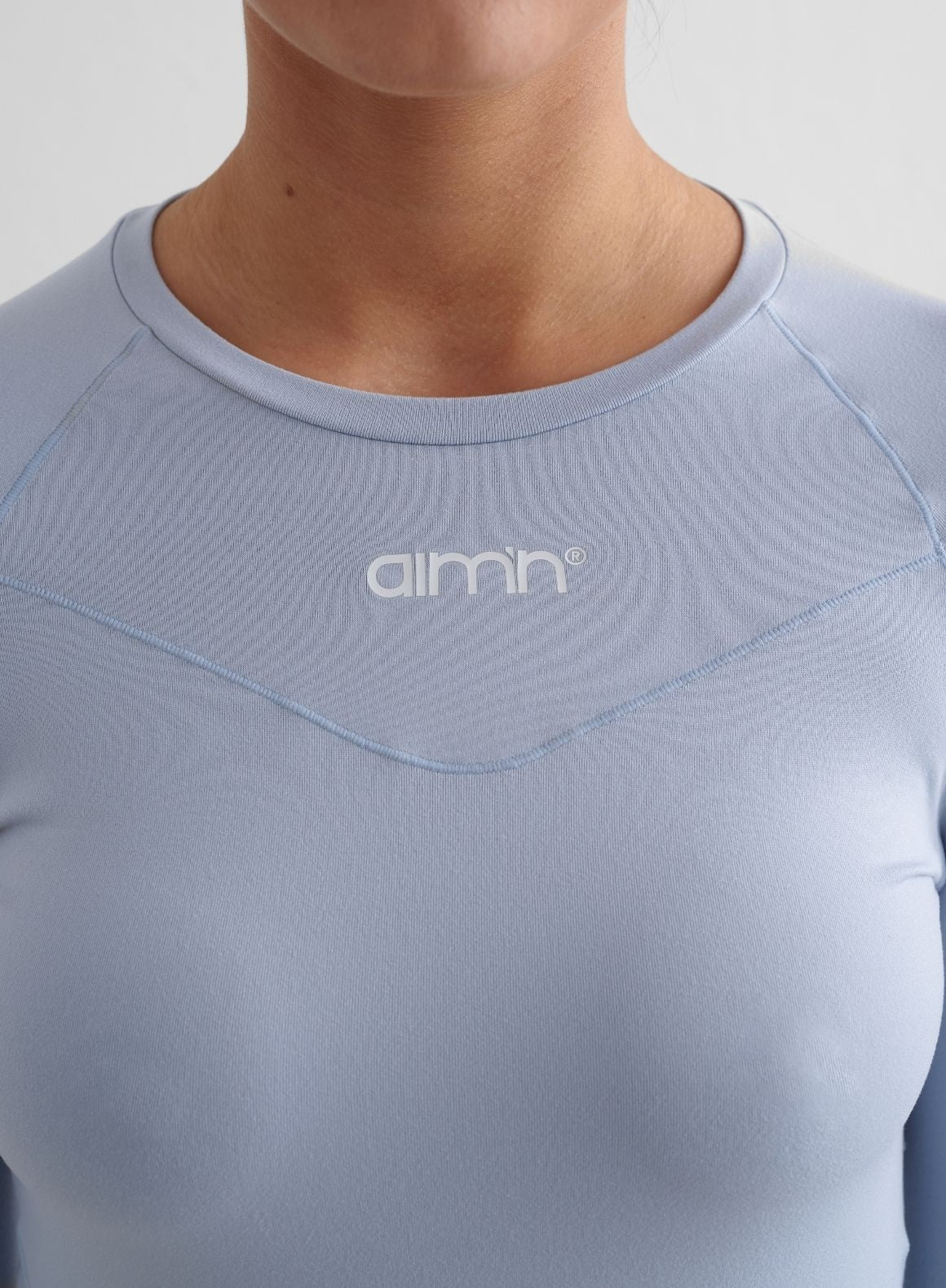 Soft Cloudy Blue Long Sleeve T-Shirt for Women - Comfortable Basic Tee for Casual Wear, Layering & Everyday Outfits