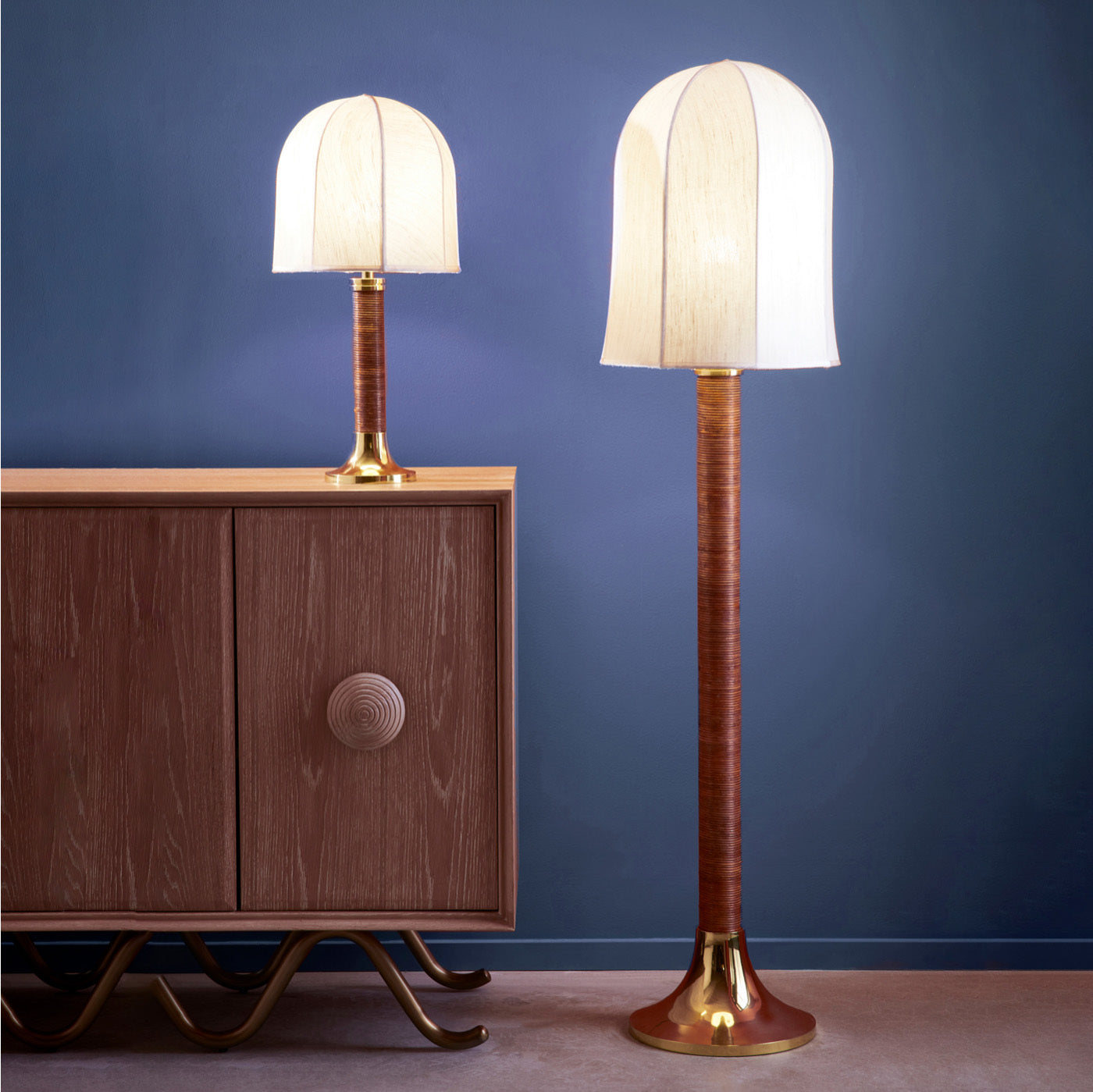 Modern Riviera Dome Floor Lamp - Adjustable Height LED Standing Light for Living Room, Bedroom & Office - Warm White & Cool White Dimmable Lighting for Home Decor & Reading