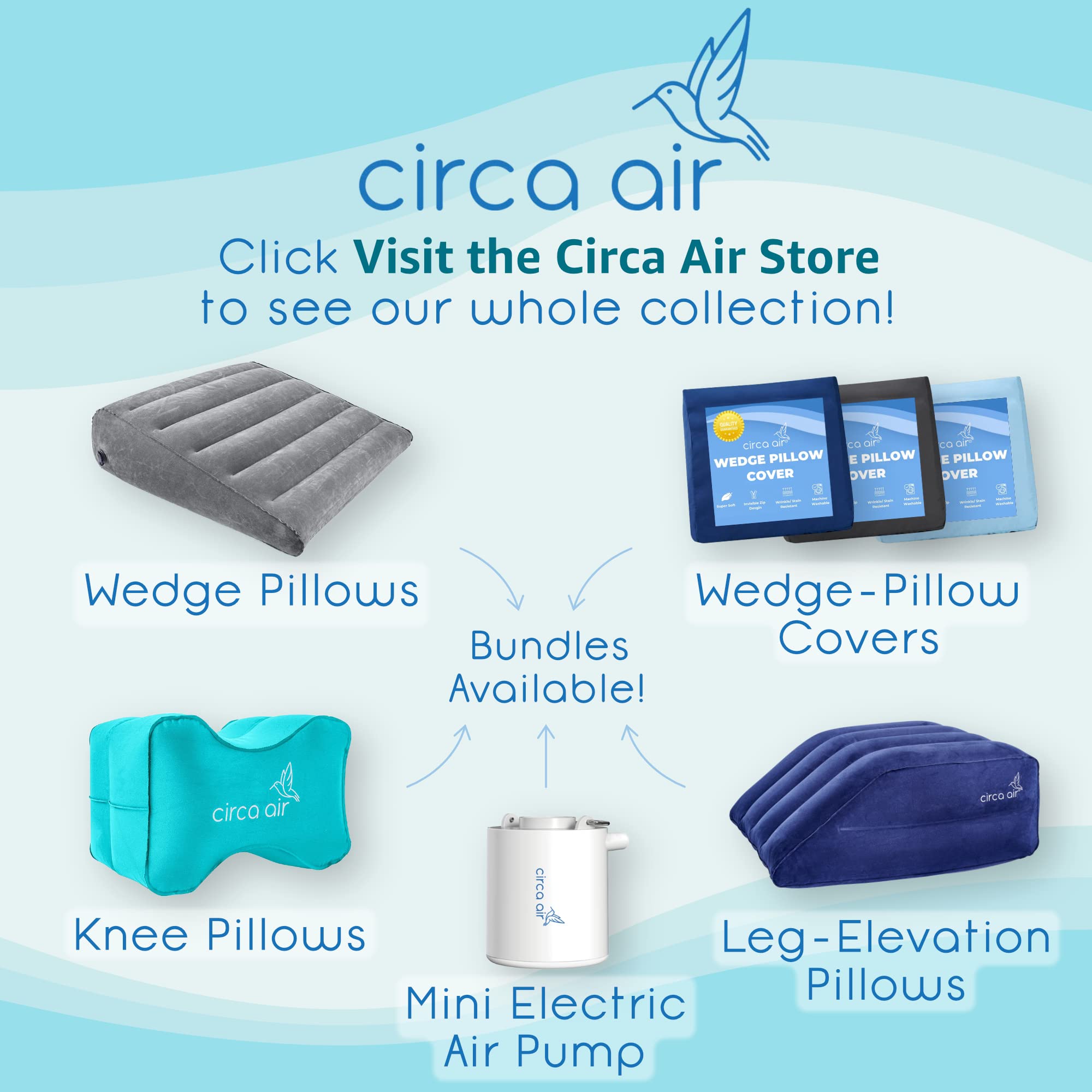 **Inflatable Wedge Pillow for Travel - Lightweight & Portable Bed Wedge Pillow for Sleeping, Acid Reflux, GERD, Snoring Relief, Back & Leg Support - Perfect for Home, Office, Airplane & Camping Use**