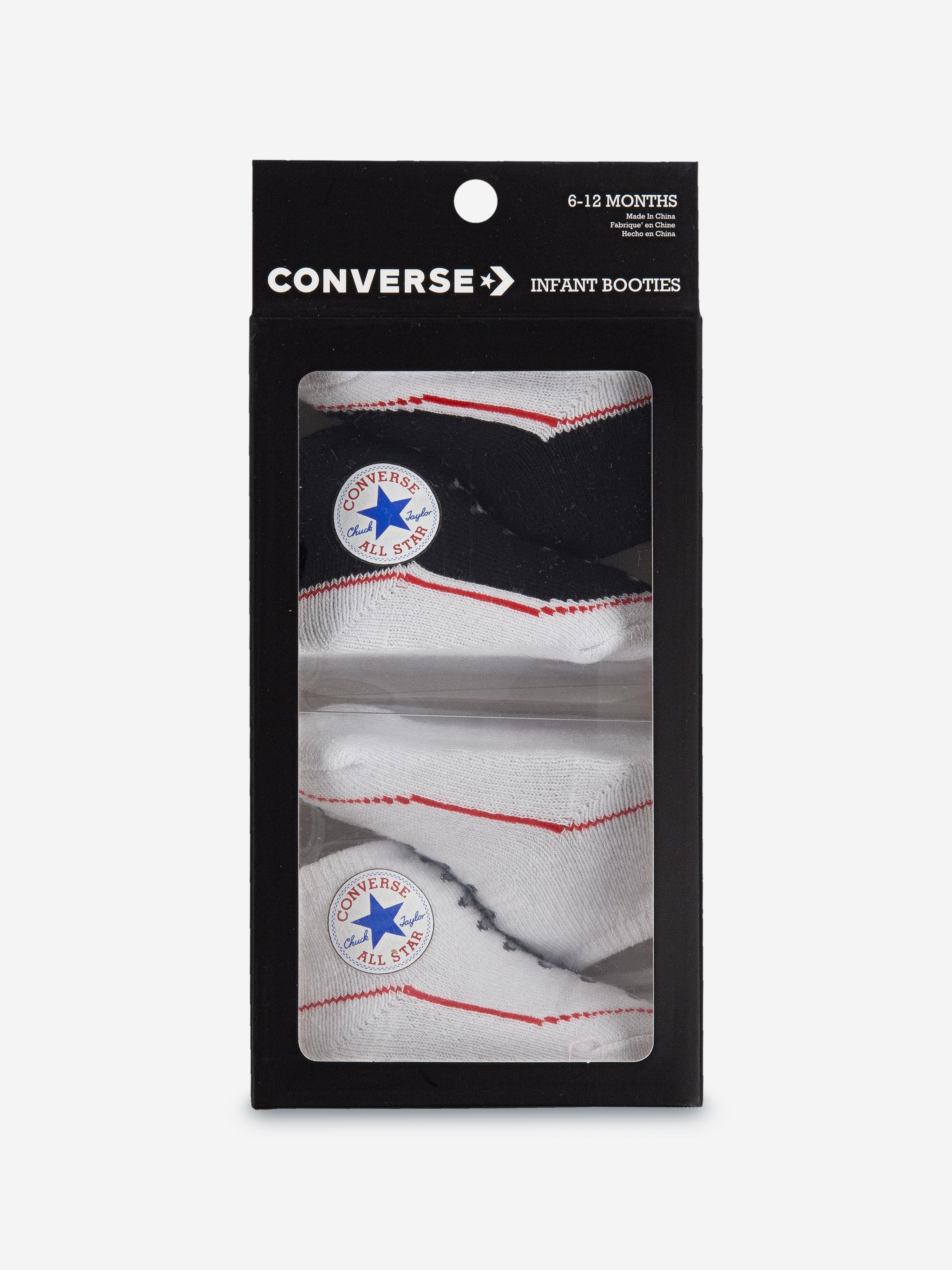 Baby Boys Chuck Booties Set in Black - Soft & Comfortable Sneaker Booties for Toddlers - Perfect for Casual Wear, Playtime & Outdoor Adventures
