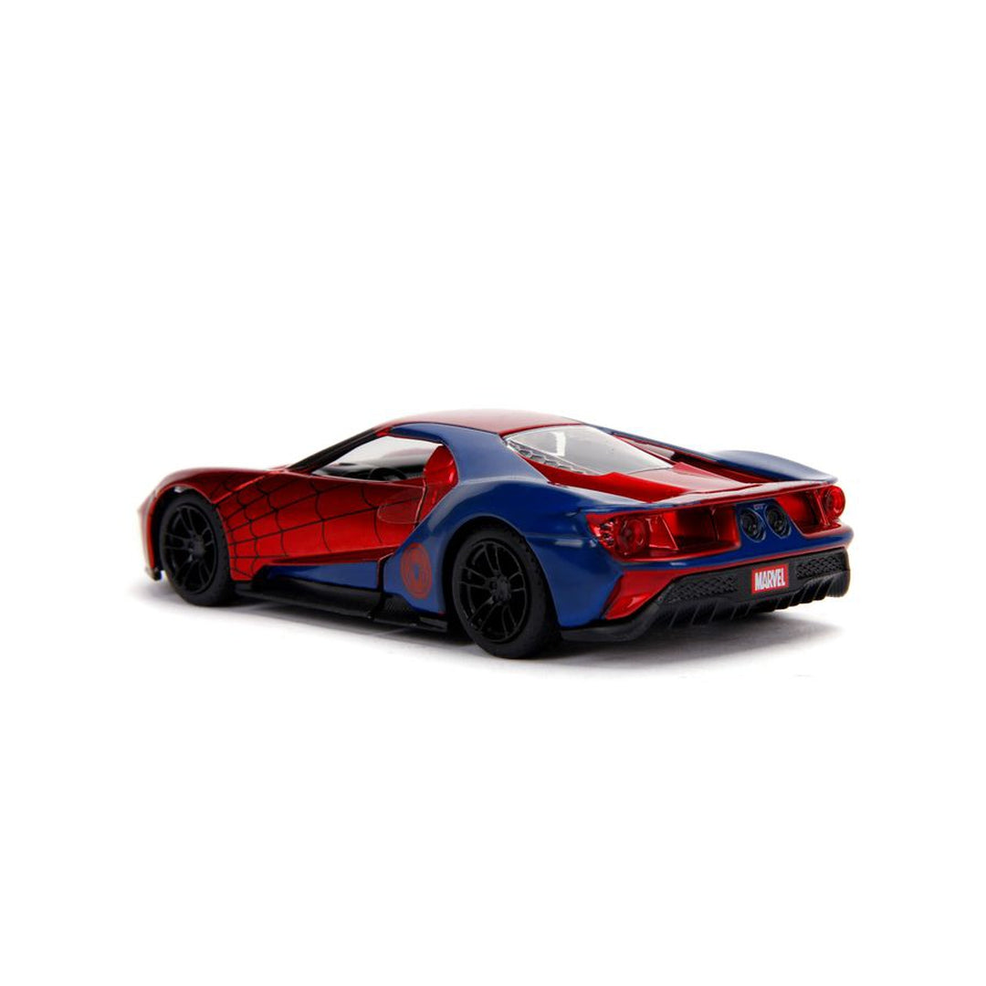 1:32 Scale 2017 Ford GT Spiderman Diecast Model Car - Collectible Toy for Kids & Adults, Perfect for Display, Gifts, and Marvel Superhero Fans