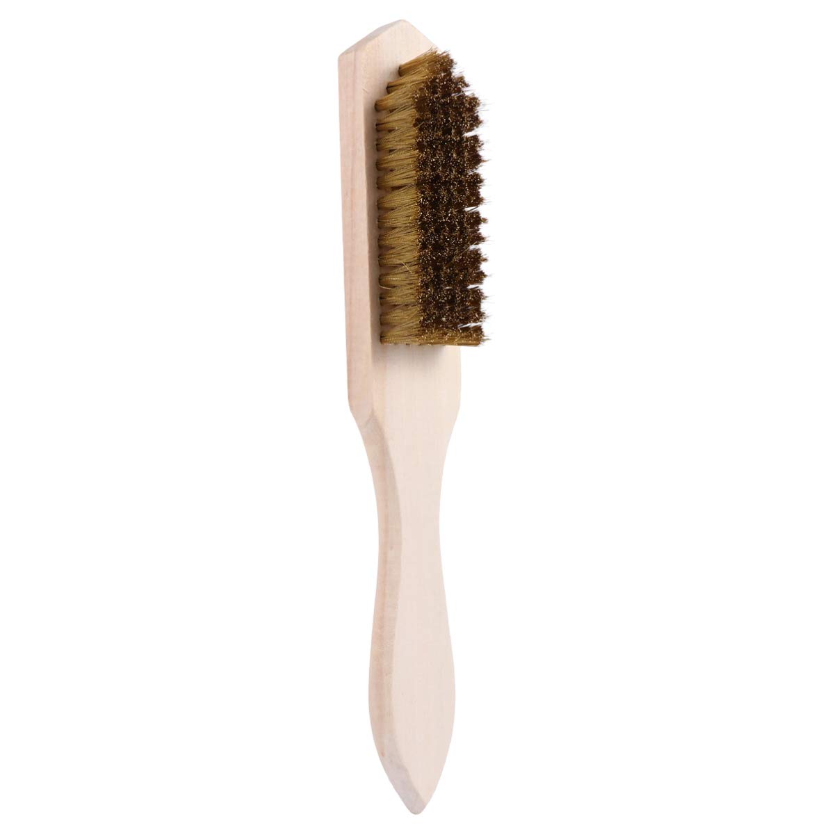 DOITOOL Stainless Steel Wire Brush - Heavy Duty Rust Remover for Metal, Cast Iron Pans & Woks | Wood Handle Dish Scrubber for Kitchen Cleaning, Grill Grate Maintenance & Masonry Work | Portable Derusting Brush with Metal Bristles