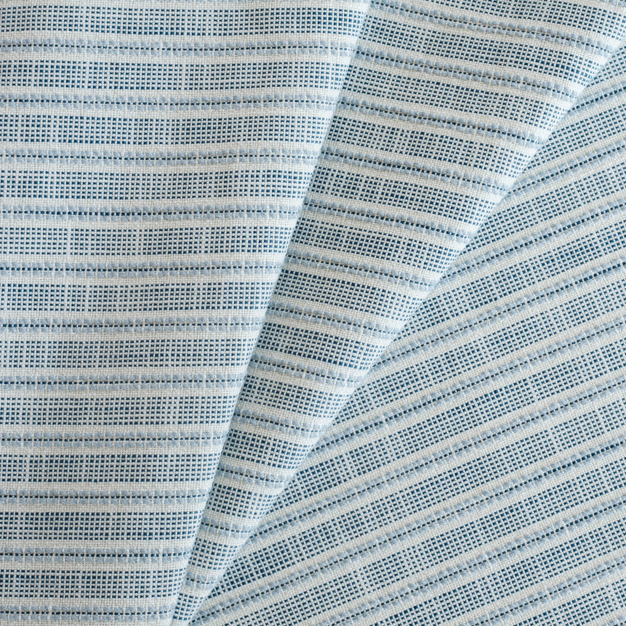 Amalfi Stripe InsideOut Fabric - Indigo Blue Cotton Blend for DIY Upholstery, Home Decor & Fashion Projects | Perfect for Curtains, Pillows & Clothing