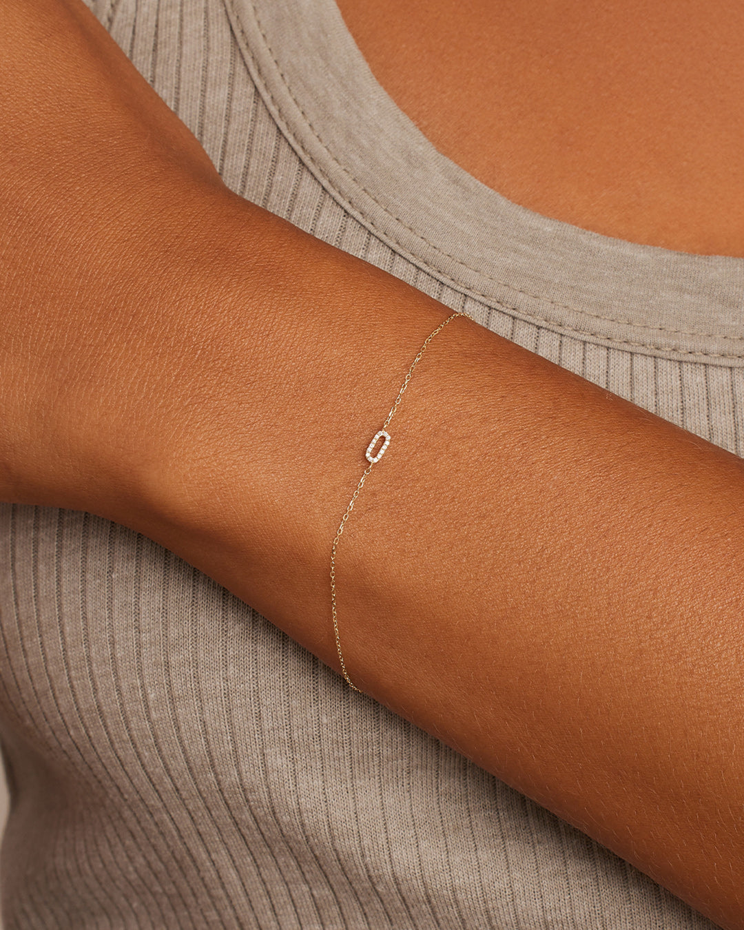Diamond Pavé Alphabet Bracelet - Personalized Initial Letter Bracelet for Women, Sterling Silver or Gold Plated, Elegant Gift for Birthday, Anniversary, Valentine's Day | Perfect for Everyday Wear & Special Occasions
