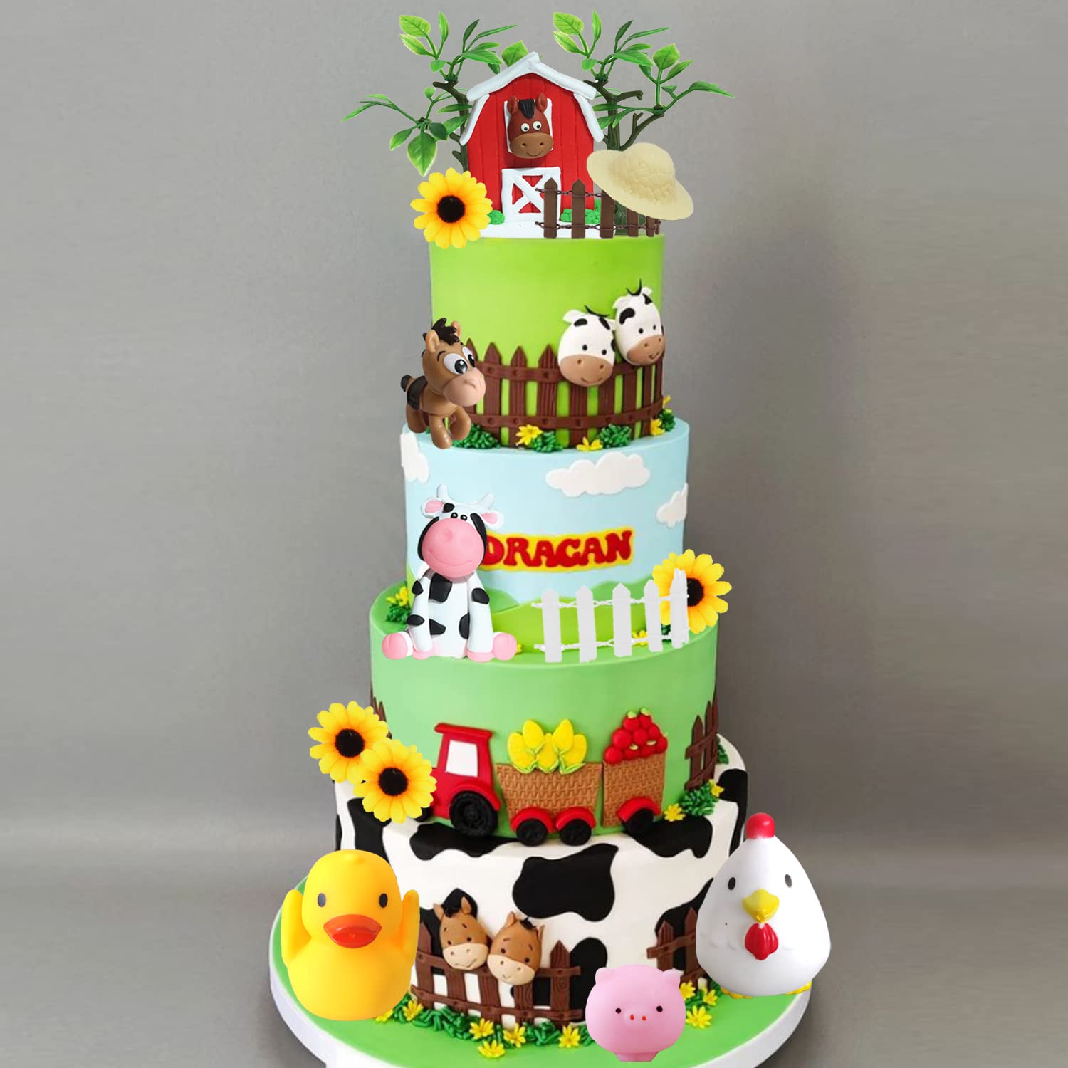 30 PCS Farm Animal Cow Cake Toppers - Adorable Cow-Shaped Cupcake Decorations for Farm Theme Birthday, Baby Shower & Party Supplies (Style B) | Perfect for Cake Decorating, Dessert Displays & Themed Celebrations