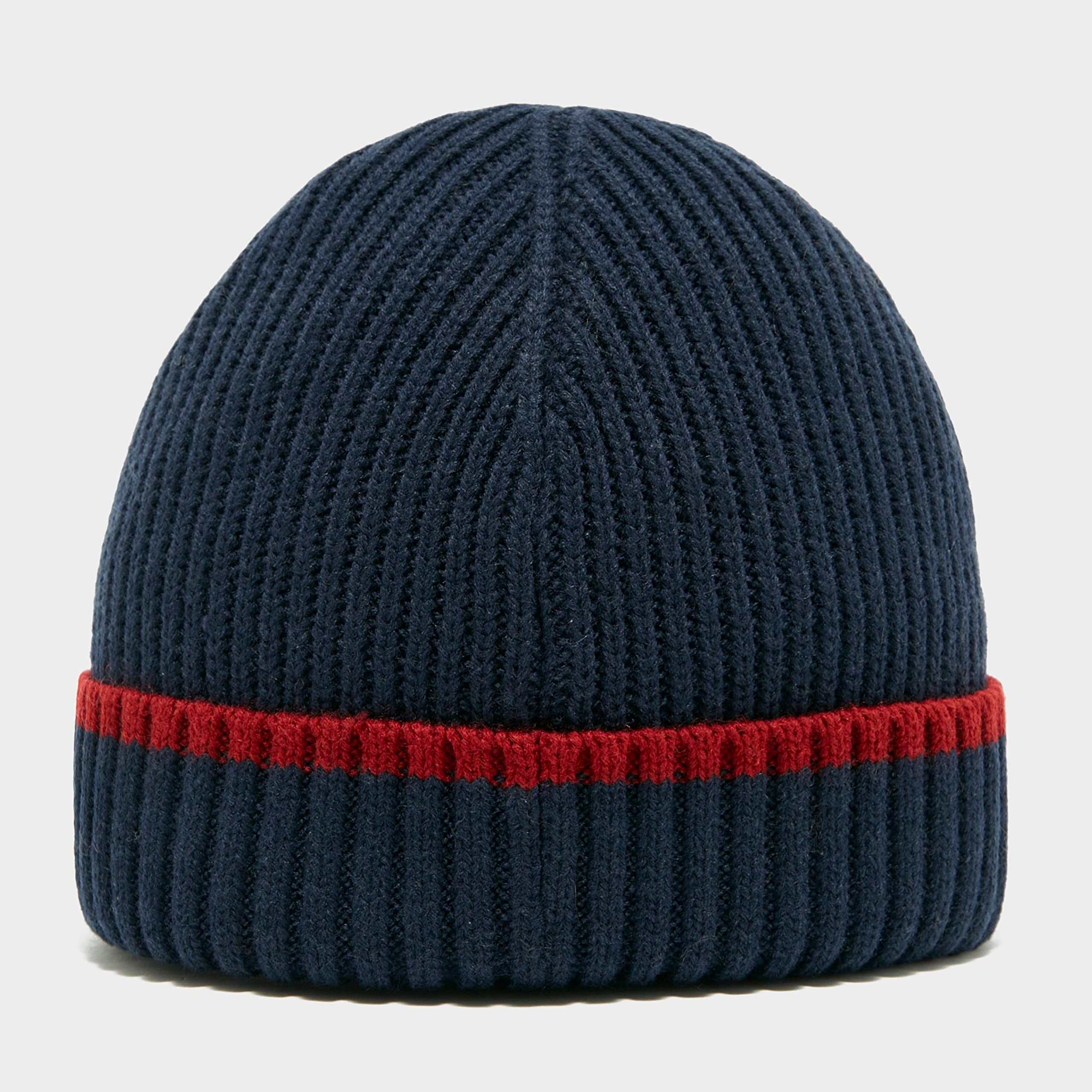 Berghaus Kids' Stripe Beanie Hat for Boys & Girls - Soft Warm Winter Knit Hat in Navy Blue - One Size Fits All - Perfect for Skiing, Snow Play & Cold Weather Activities