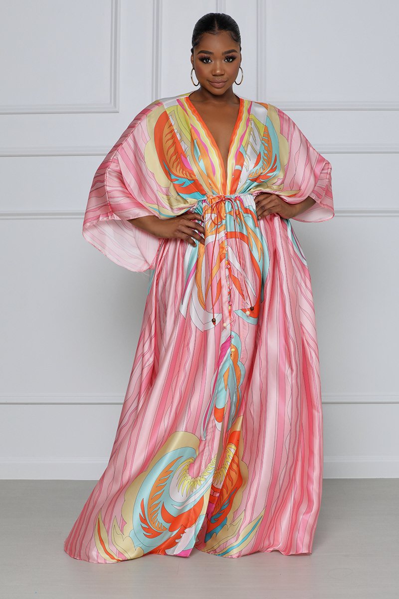 Vacation Ready Satin Maxi Dress for Women - Flowy Plus Size Summer Beach Dress for Travel, Wedding Guest & Special Occasions