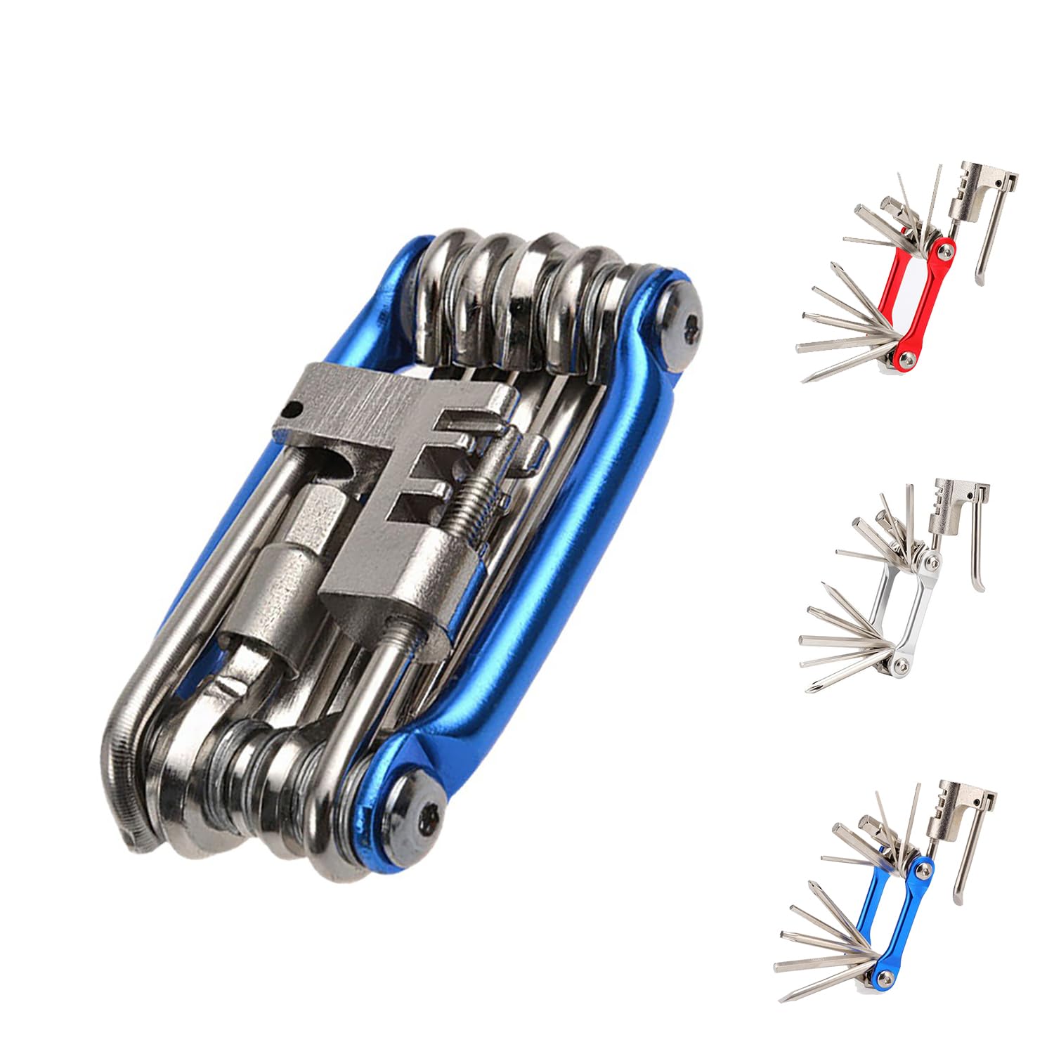 **Professional Bike Tool Kit - 18-in-1 Multi-Tool for MTB & Mountain Bike Repair - Durable & Portable Cycling Accessories (Blue) - Perfect for Trail Rides, Commuting & Emergency Roadside Repairs**