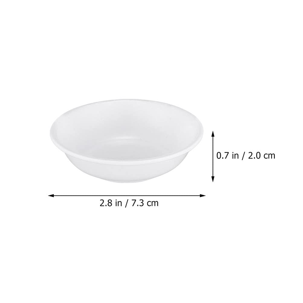 Hemoton 15-Piece Plastic Saucer Set - Small Side Dish Bowls, Appetizer Plates & Dipping Bowls for Sauce, Condiments, Desserts - Perfect for Parties, BBQs, and Everyday Dining