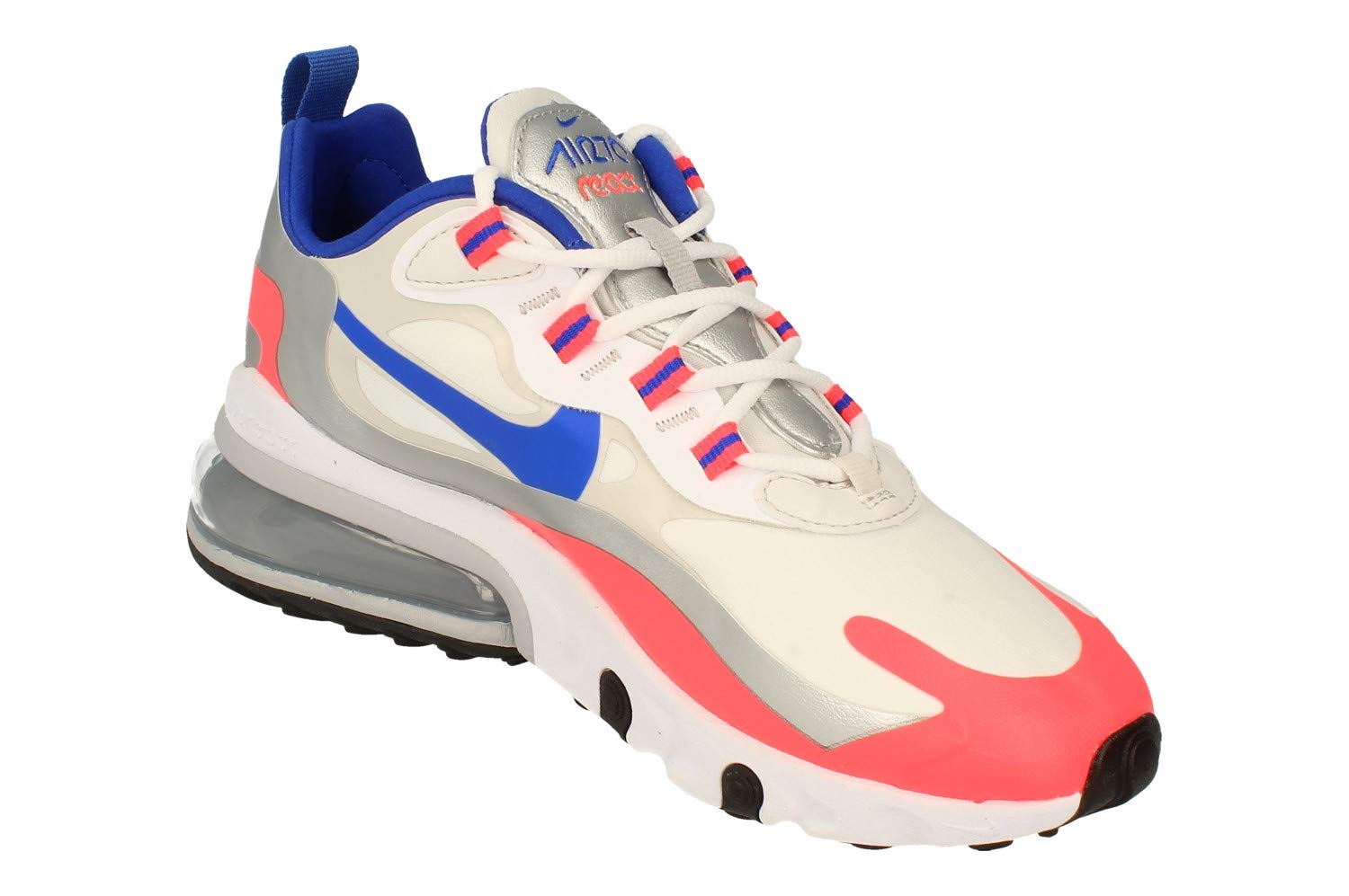 Nike Women's Air Max 270 React Running Shoes - Lightweight Athletic Sneakers for Women (Size US 8.5, White/Racer Blue/Flash Crimson) - Perfect for Jogging, Gym Workouts & Casual Wear