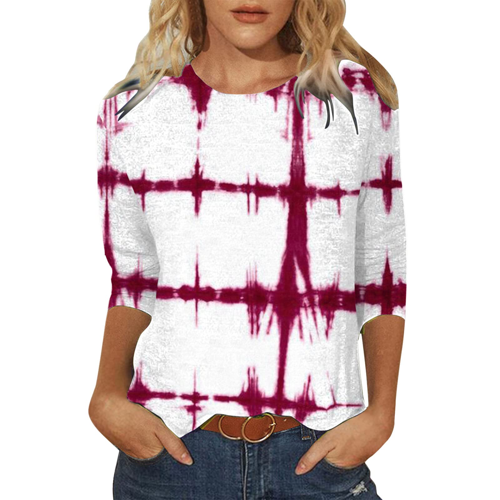 Women's Plus Size Casual Long Sleeve Crew Neck Tunic Tops - Mid Length Shirts for Everyday Wear & Layering | Perfect for Office, Weekend Outfits & Fall Fashion