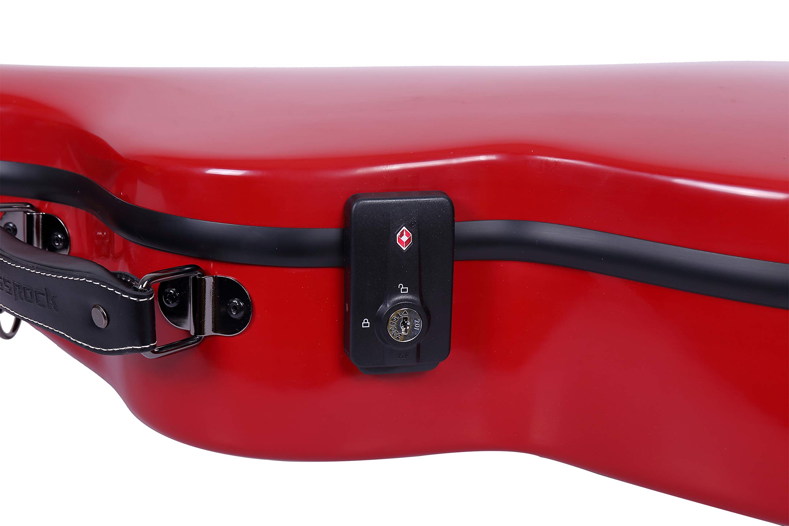 Crossrock CRF1000CTRD 3/4 Size Fiberglass Hardshell Classical Guitar Case - Backpack Style, Red | Durable Protection for Travel & Performance