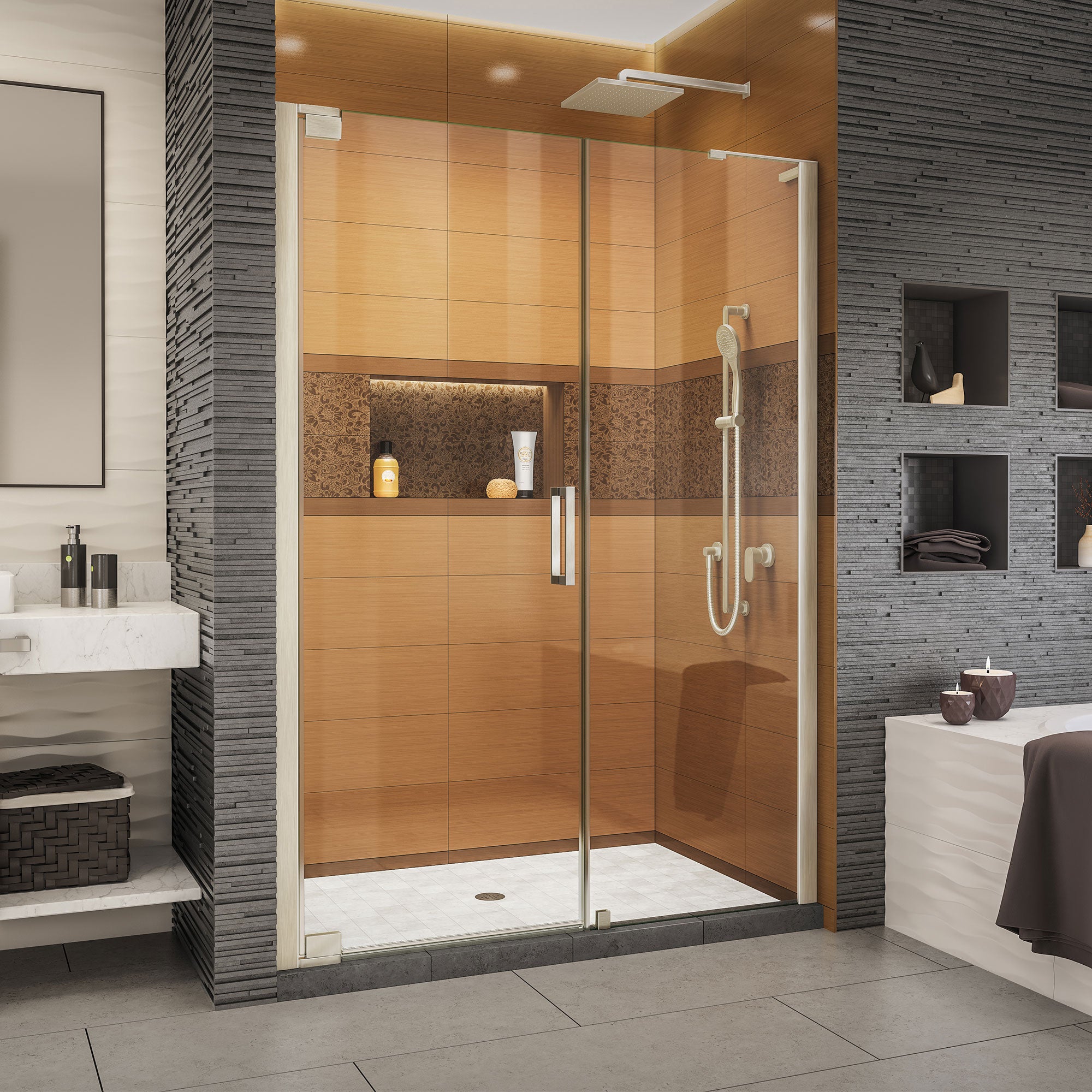 DreamLine Elegance LS Frameless Pivot Shower Door 47.25-49.25