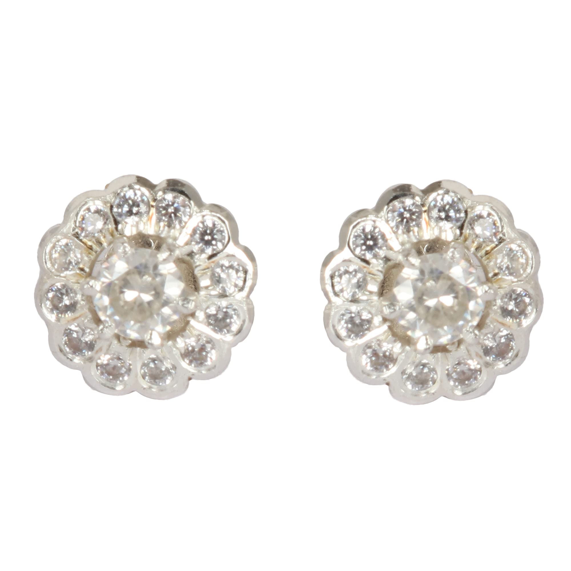 GEMHUB 2.95ct Round Cut White Moissanite Stud Earrings in 925 Sterling Silver - Hypoallergenic Fashion Jewelry for Women, Perfect for Weddings, Parties & Everyday Wear