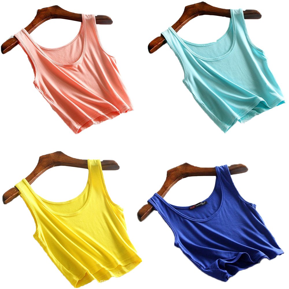 YAKEF 4 Pack Women's Fashion Off Shoulder Crop Tops - Slim Fit Sleeveless Tank Blouse, No Bra Needed, Clubwear & Summer Outfits for Casual Wear, Beach, and Night Out