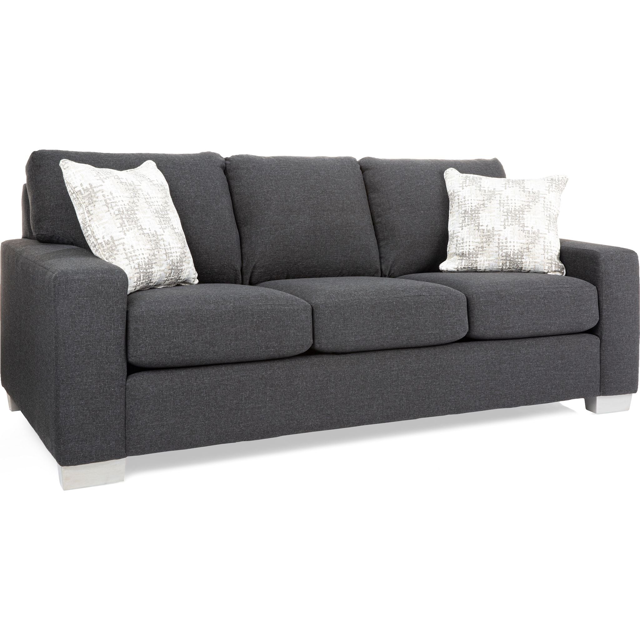 Alessandra Grande Graphite Sofa - Modern Sectional Couch for Living Room, Lounge & Family Room | Comfortable & Stylish Home Furniture