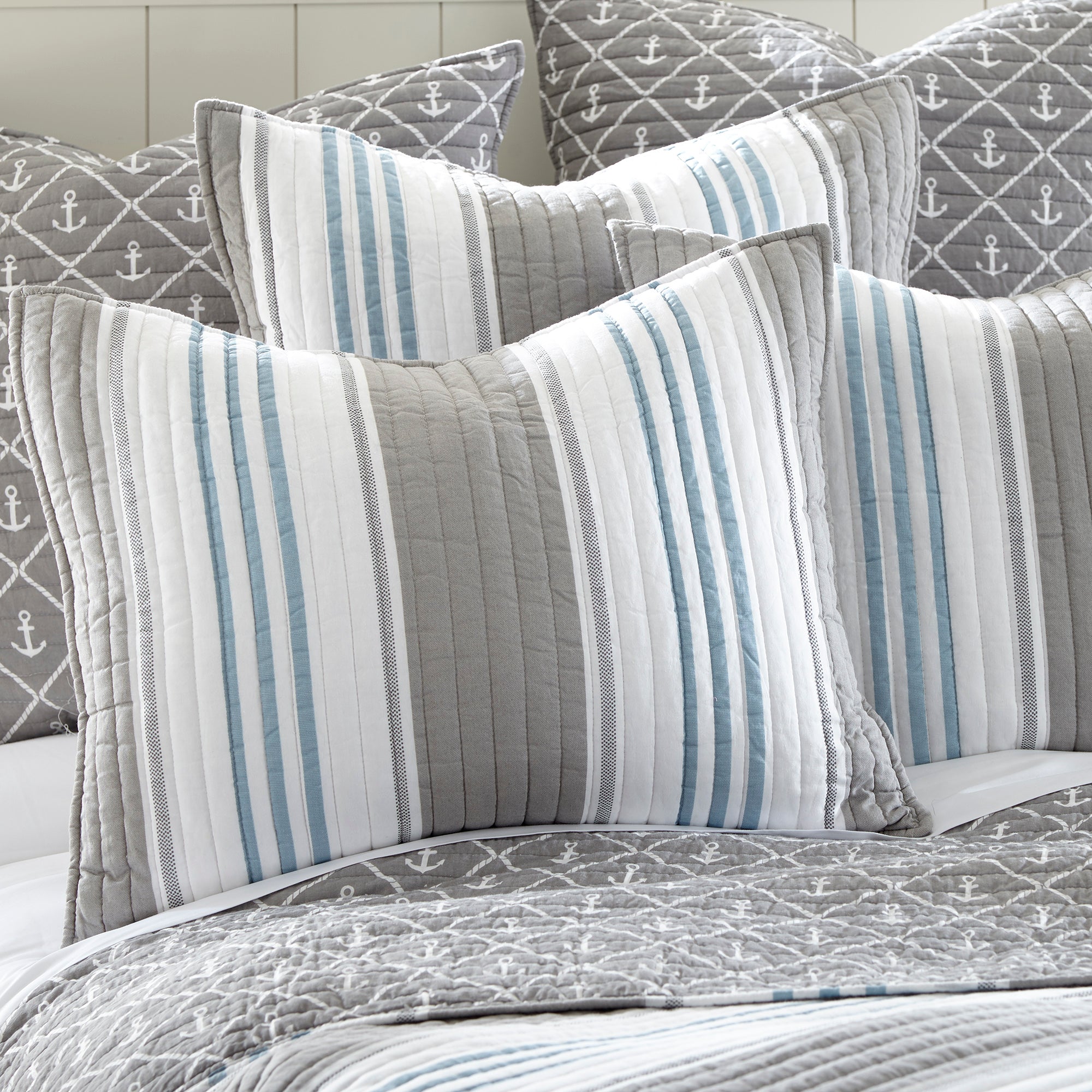 Provincetown Standard Sham - Premium Decorative Pillow Sham for Bedroom & Living Room - Perfect for Coastal & Nautical Home Decor