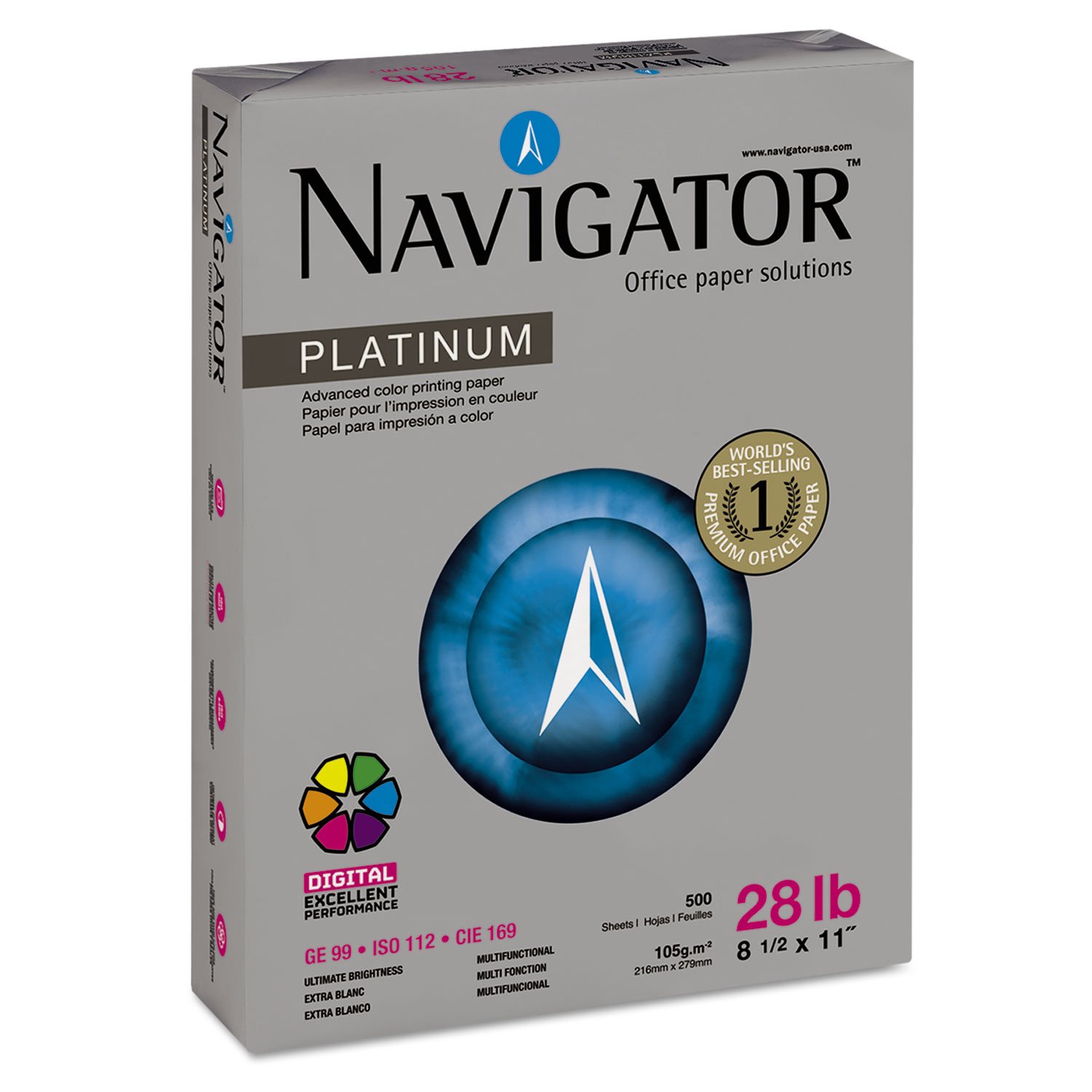 Premium Navigator Platinum Paper - High-Quality Writing & Printing Paper for Office, School, and Creative Projects | Ideal for Resumes, Letters, and Professional Documents