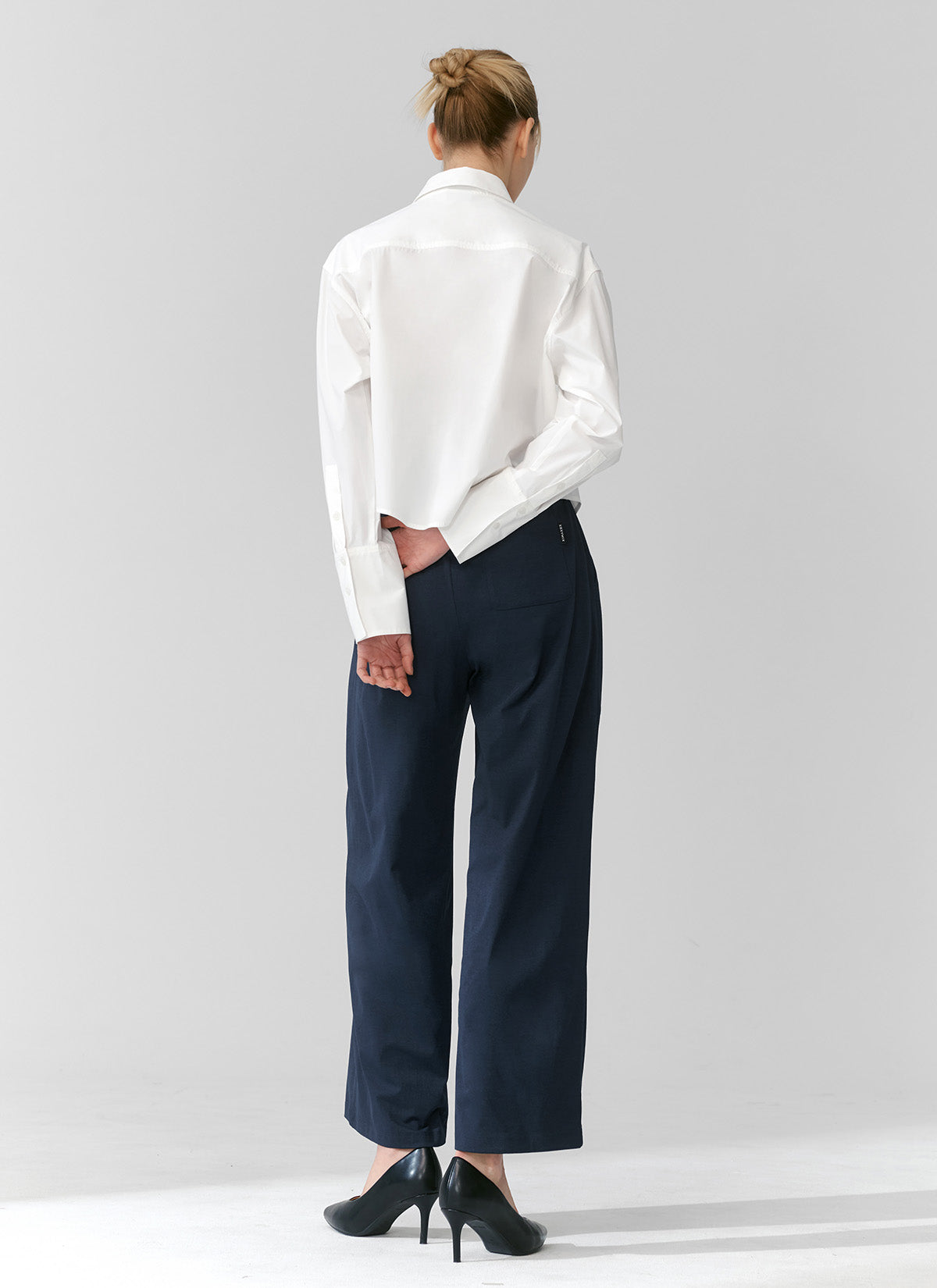 Ecodex All Banding Semi Wide Pants for Women - Comfortable Stretch High Waist Trousers for Work, Office & Casual Wear