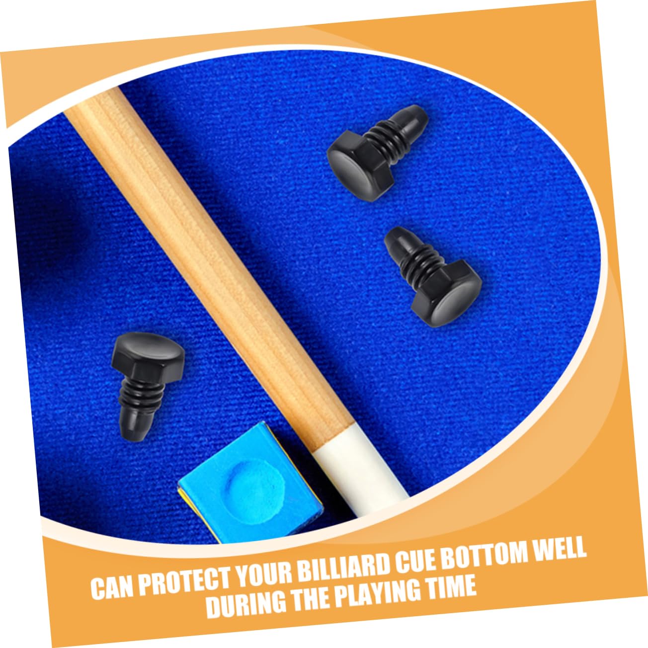 KITANDOVE 10 Pack Billiard Cue Stick Bottom Plugs - Durable Snooker Cue End Covers for Pool Cue Stick Protection - Perfect for Home Game Rooms and Professional Pool Halls