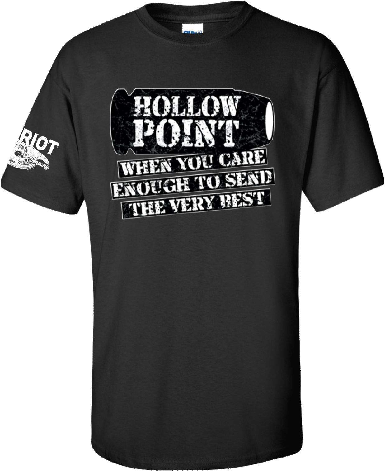 Patriot Apparel Hollow Point Funny Best T-Shirt - American Flag Design for Men & Women - Perfect for Shooting Range, Gun Enthusiasts & 2nd Amendment Supporters