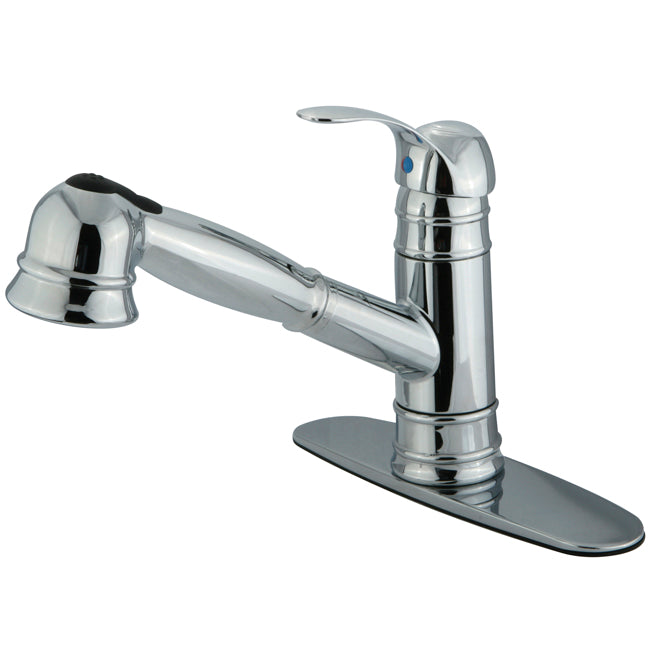 Stainless Steel Single Handle Pull Out Kitchen Faucet with Sprayer - Modern High Arc Design for Sink, Dishwashing and Food Prep (Brushed Nickel)