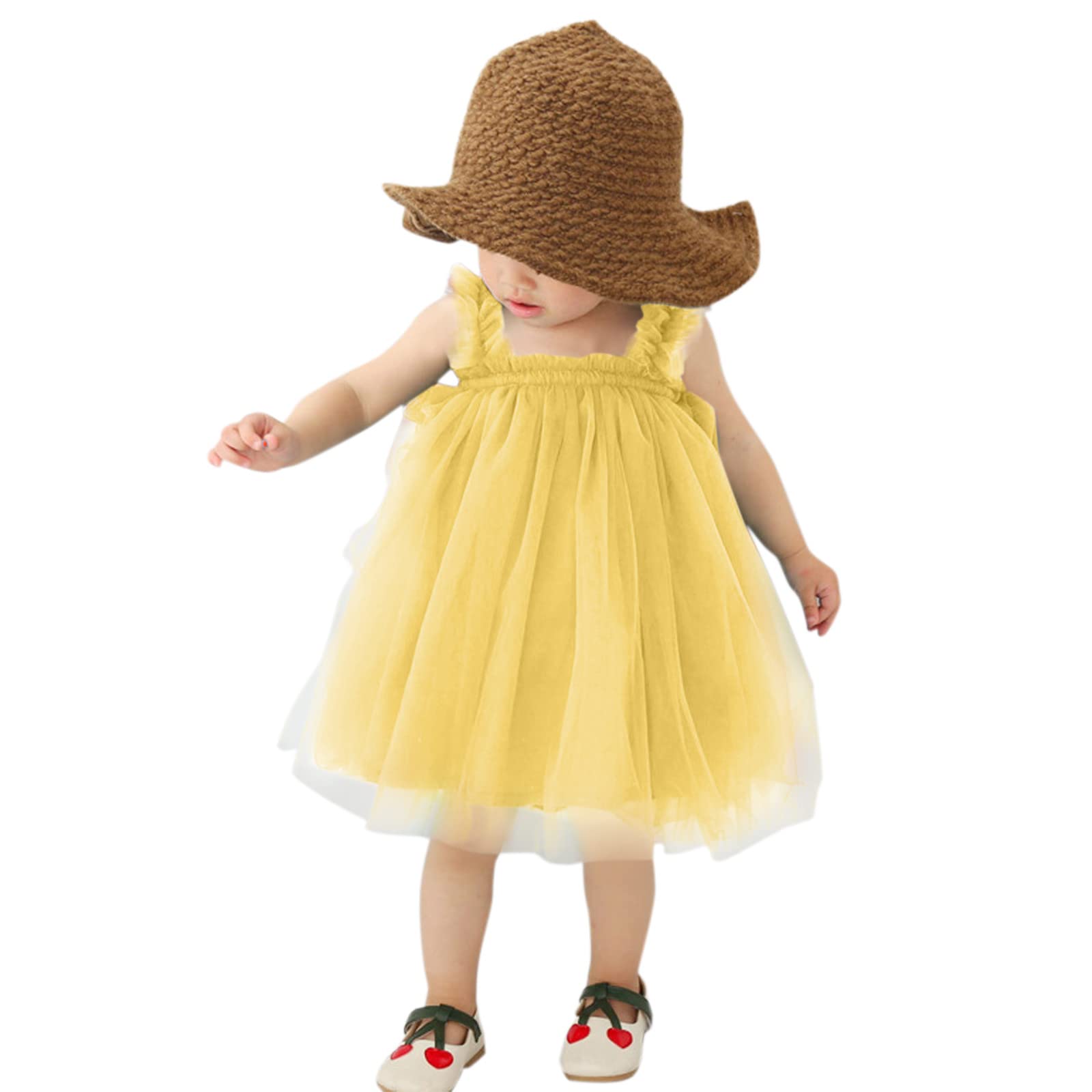 Girls Size 5 Layered Baby Dresses - Summer Beach Tulle Princess Dress for 1-6 Year Olds | Perfect for Birthday Parties, Beach Vacations & Special Occasions