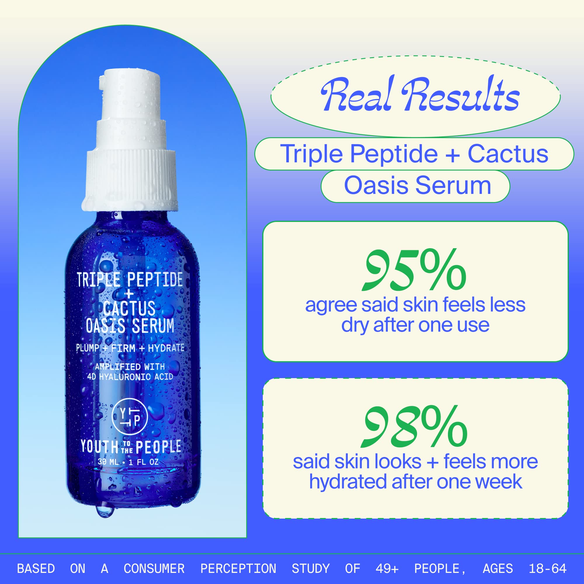 Youth To The People Facial Serum Trio Set - Retinal + Niacinamide, 15% Vitamin C + Caffeine & Triple Peptide + Cactus Oasis (3x1oz) for All Skin Types | Brightening, Hydration & Anti-Aging Skincare Routine | Perfect for Daily Use, Travel & Gift Sets
