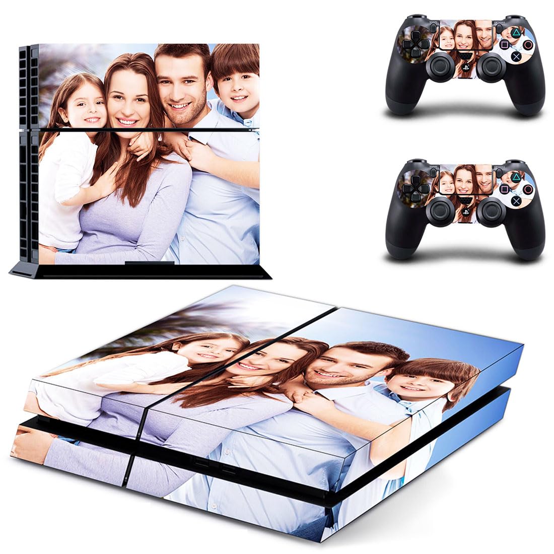 Custom Vinyl Skin Sticker Decal for PS4 Console & Controllers - Personalized Photo Design | Protective Cover & Decorative Gaming Accessory for Playstation 4 Enthusiasts