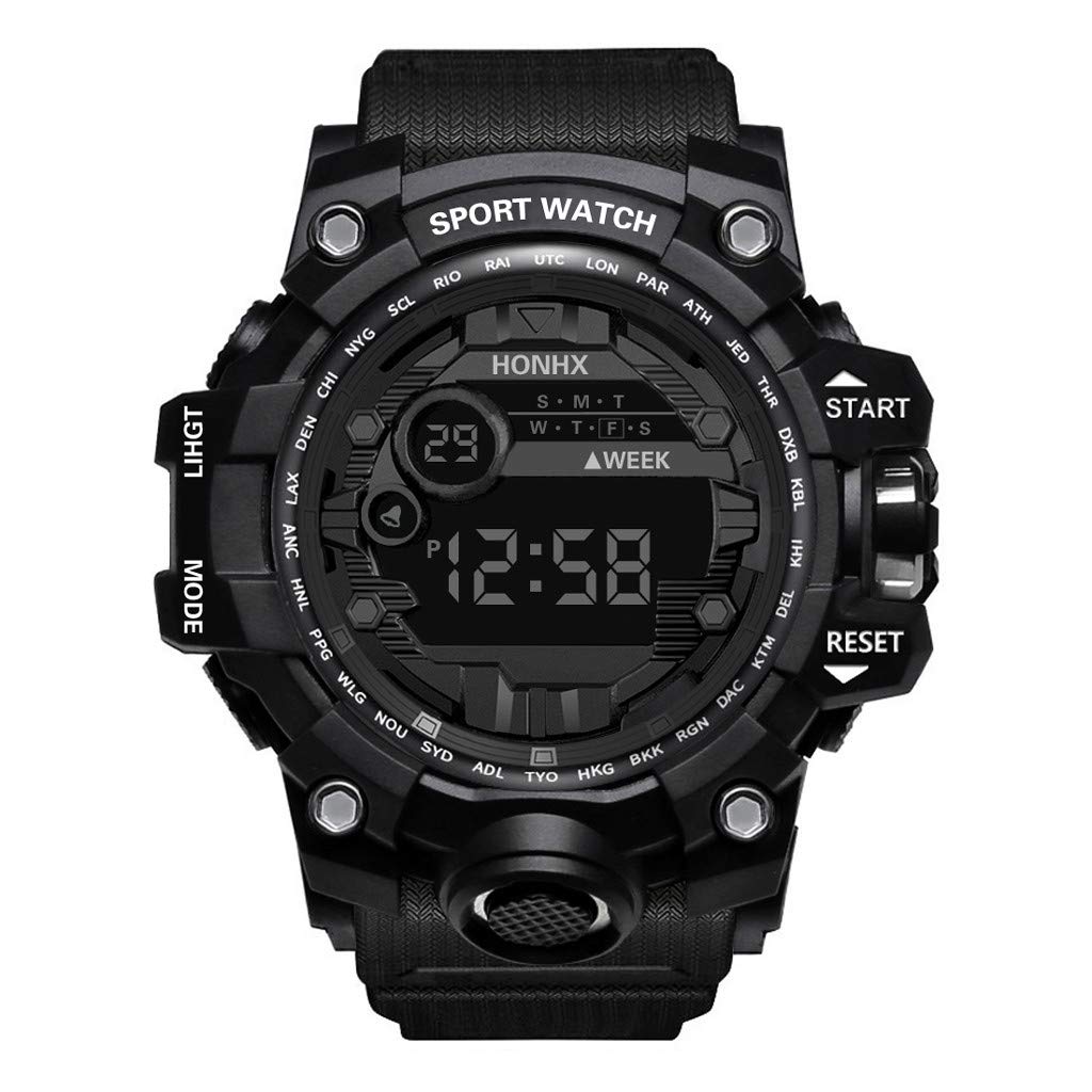 Men's Digital LED Sports Watch with Date Display - Waterproof Outdoor Luxury Smart Watch for Running, Hiking & Everyday Use