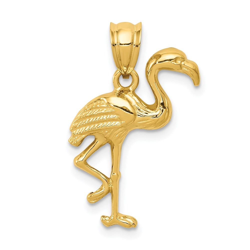 Gold Flamingo Pendant Necklace - Elegant 18K Gold Plated Jewelry Gift for Women | Model C2559 | Perfect for Parties, Weddings & Everyday Fashion