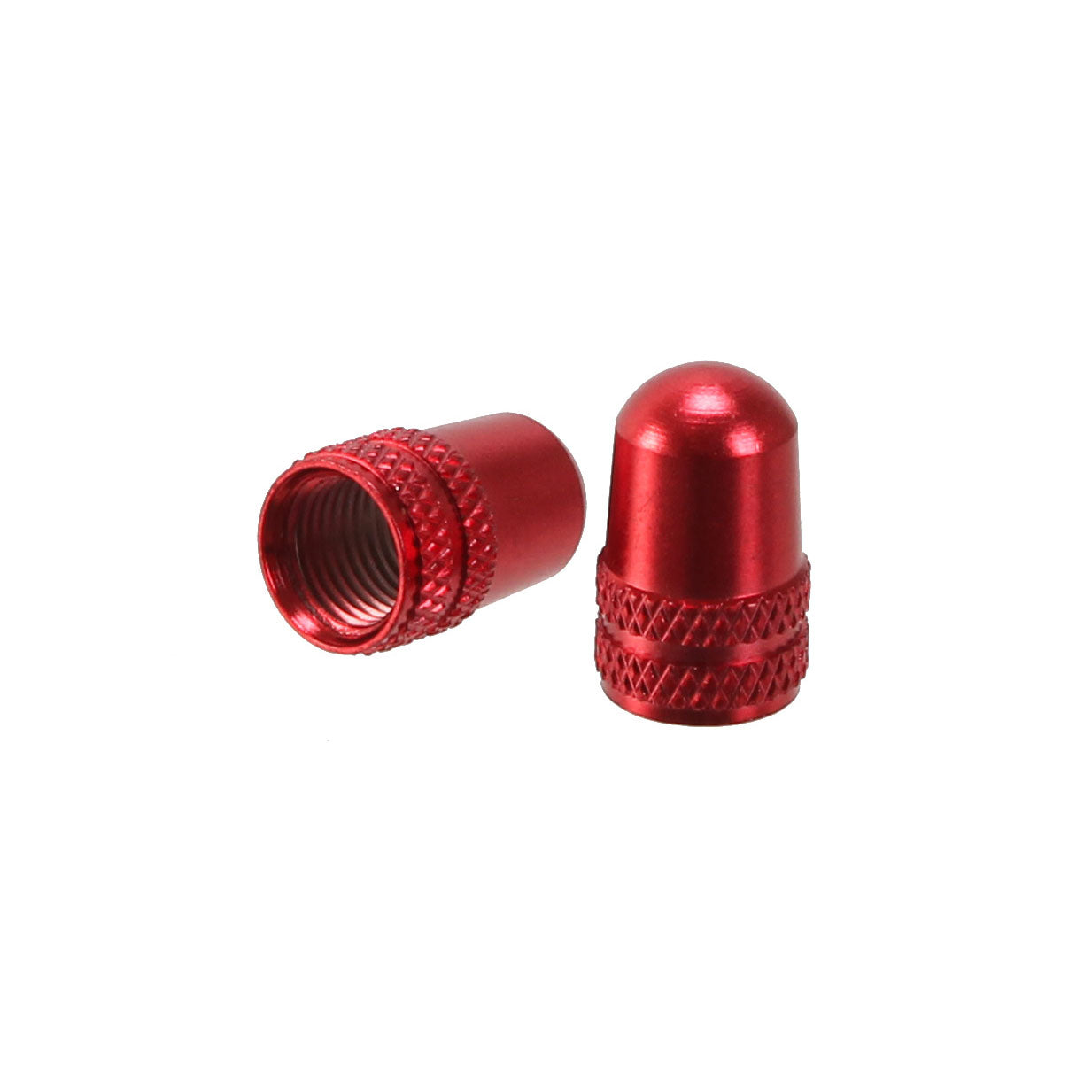 Premium Alligator Alloy Valve Caps (Schrader Type) - Red Pair (2-Pack) for Bikes, Cars & Motorcycles - Durable Dust & Air Protection