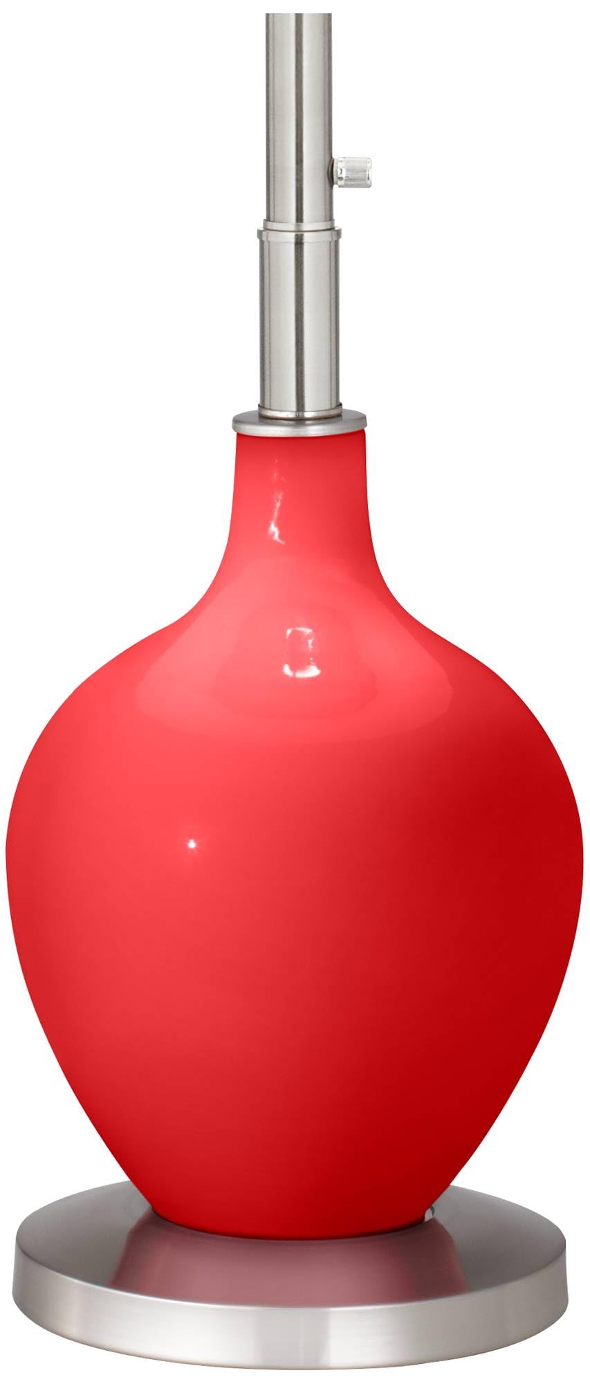 Modern Glass Poppy Red Floor Lamp - 60